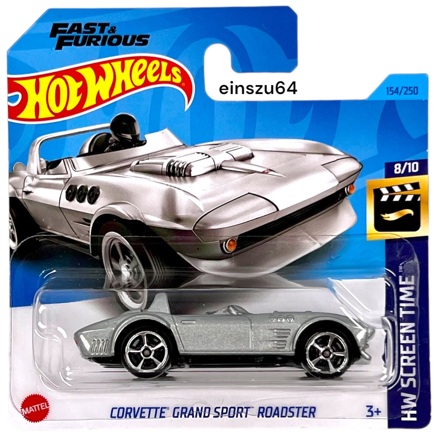 Hot Wheels 2023 - Corvette Grand Sport Roadster - Screen Time 8/10 - HKH90 - 154/250 - Fast & Furious