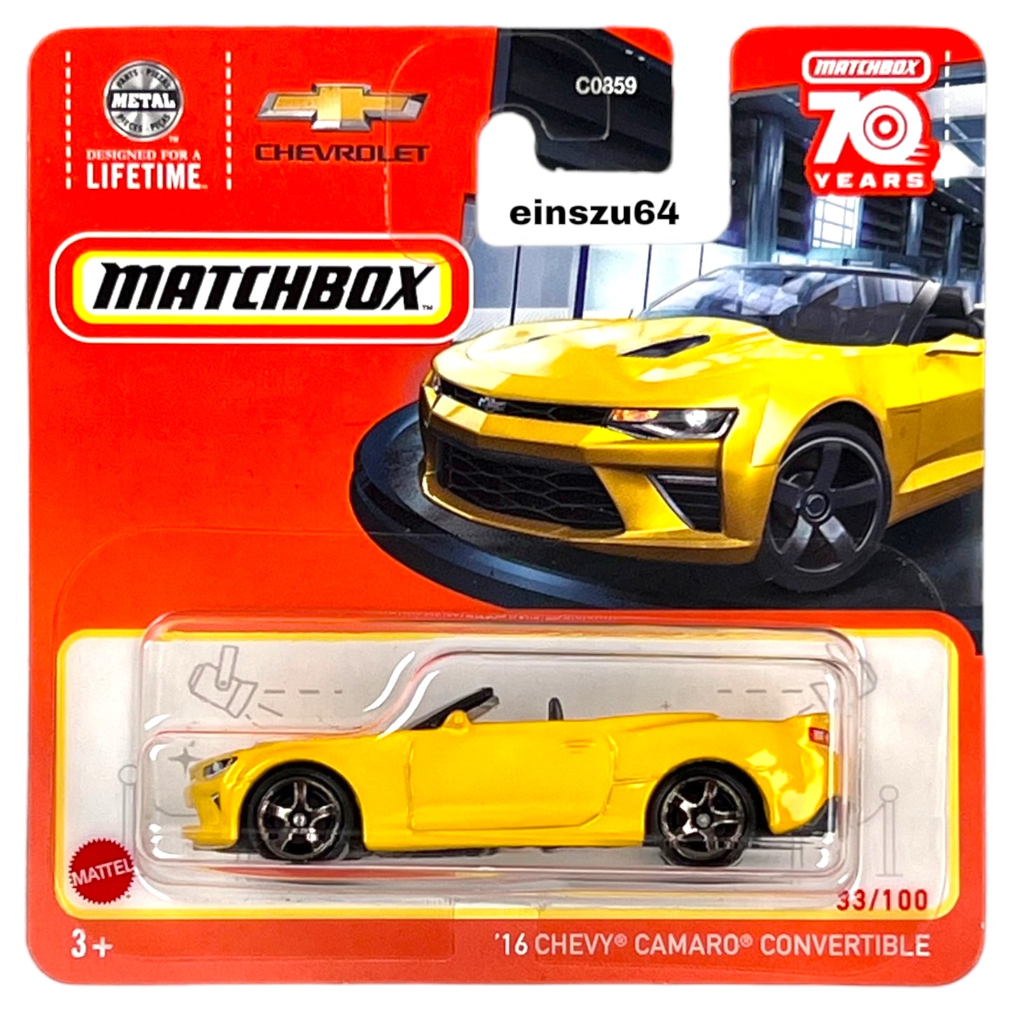 Matchbox 2023 - ´16 Chevy Camaro Convertible - HLD41 - 33/100 - 1:64