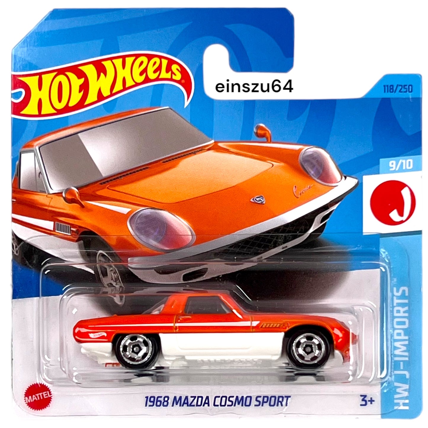 Hot Wheels 2023 - 1968 Mazda Cosmo Sport - J-Imports 9/10 - HKJ14 - 118/250 - 1:64