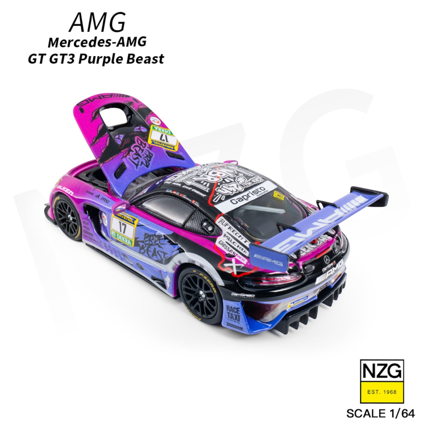 NZG - Pre-Order - Mercedes-AMG GT GT3 Purple Beast - 114600004