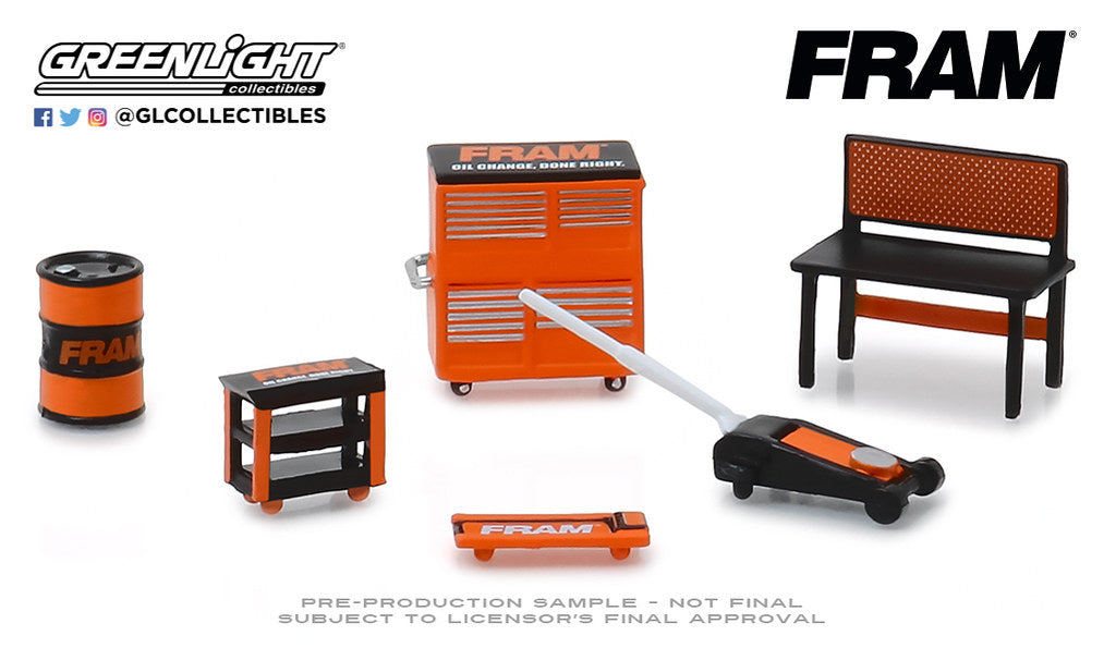 Greenlight - Shop Tools - FRAM - 13173 - 1:64 - Werkstatt Set