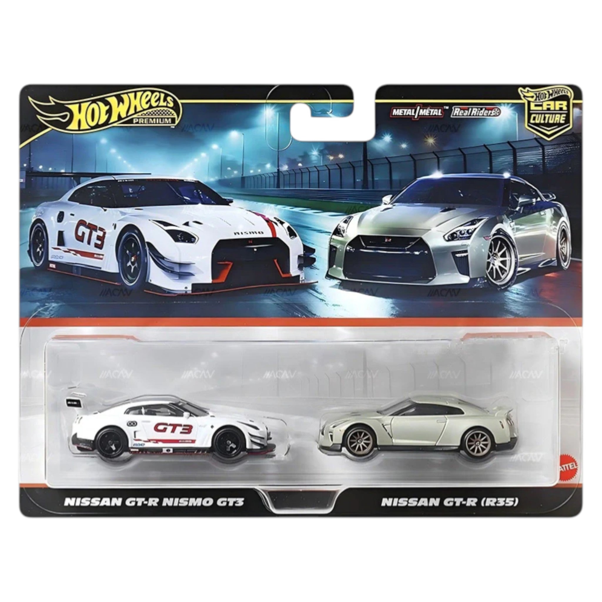 Hot Wheels 2025 - Pre-Order - 2-Pack - Nissan GT-R Nismo GT3 & Nissan GT-R (R35) - JBL05