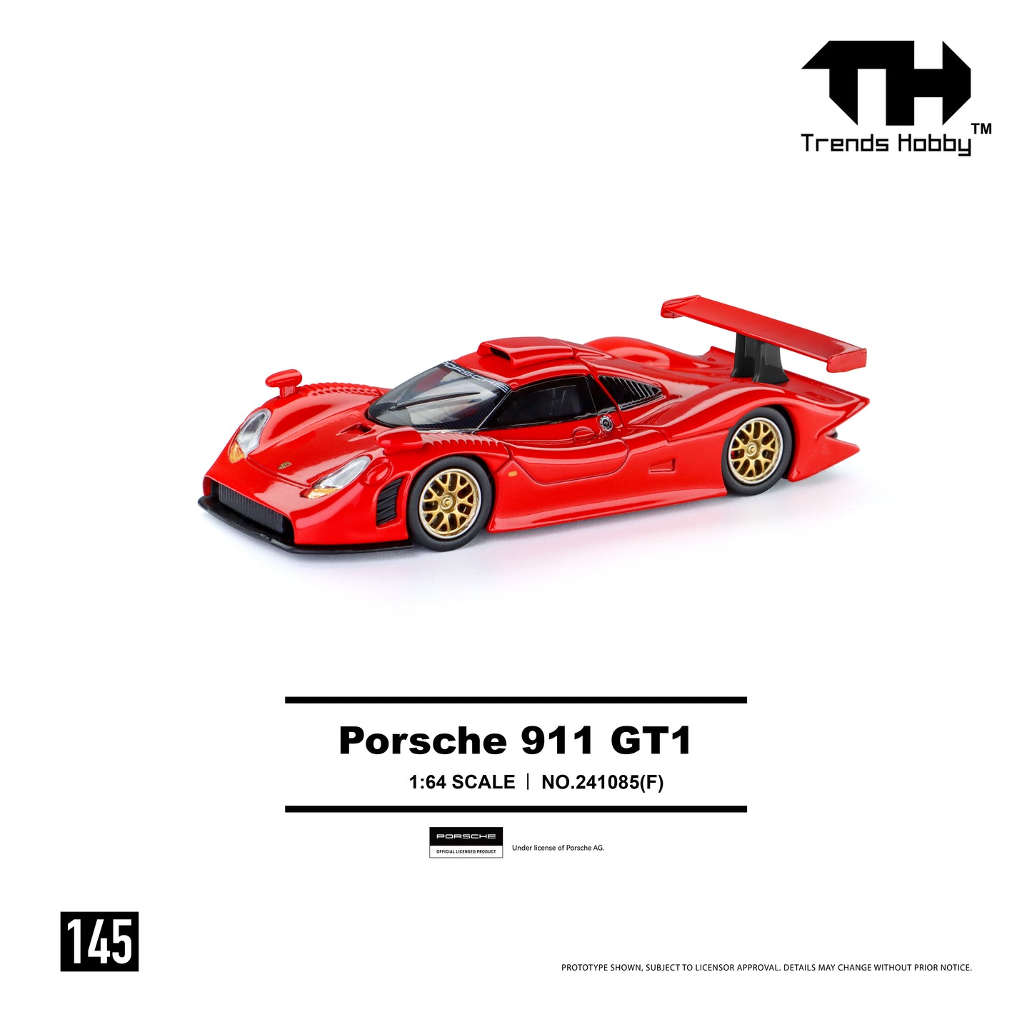 Trends Hobby - Pre-Order - Porsche 911 GT1, red - 241085(F)