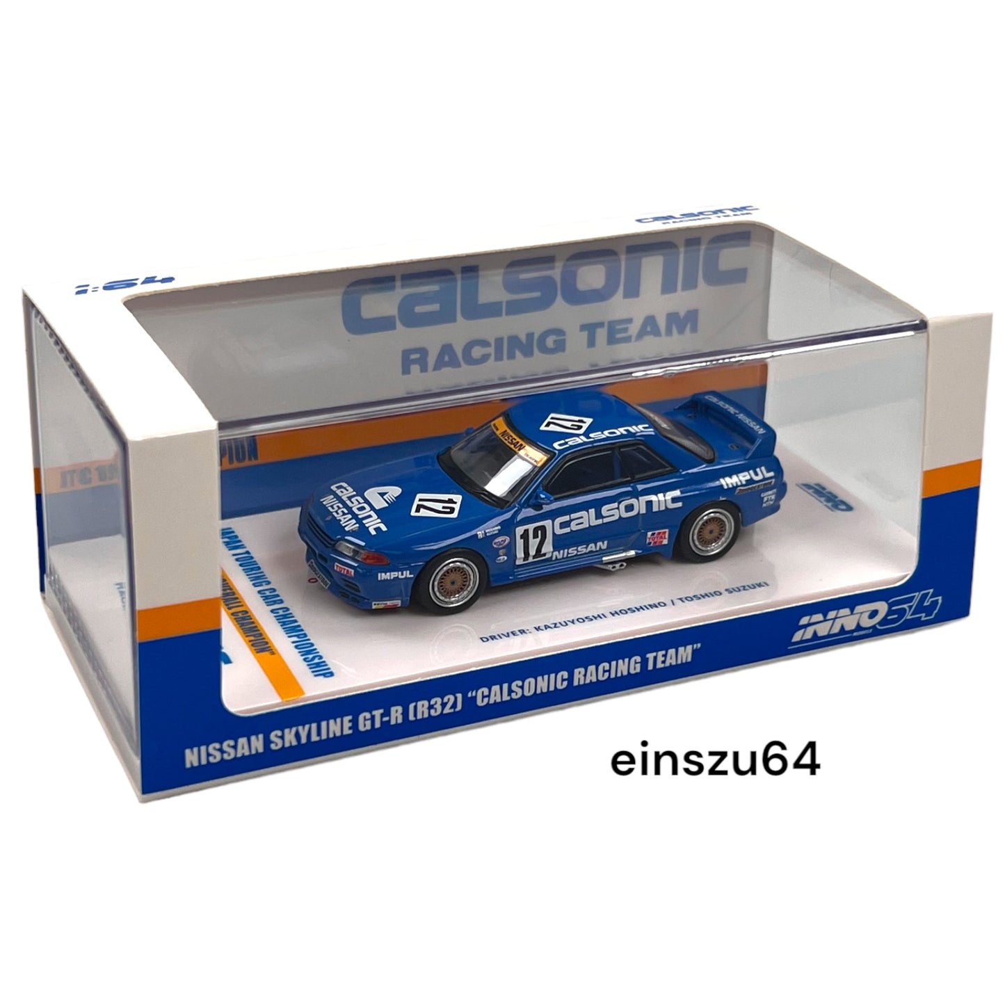 INNO64 - 1990 Nissan Skyline GTR R32 #12 Calsonic - IN64-R32-CASET90 - 1:64