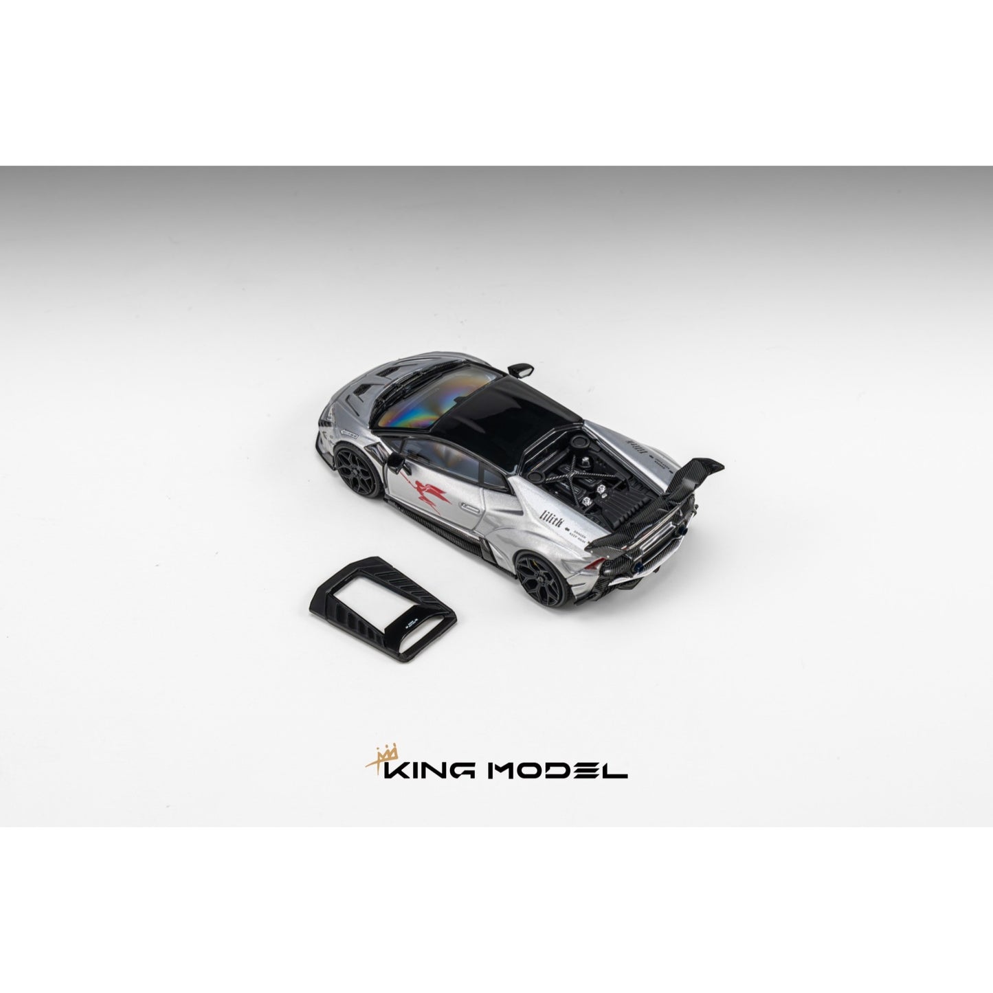 King Model - Pre-Order - DarwinPRO Huracan the "LILITH" - Silver Metallic - KM64-HURDP-SILM