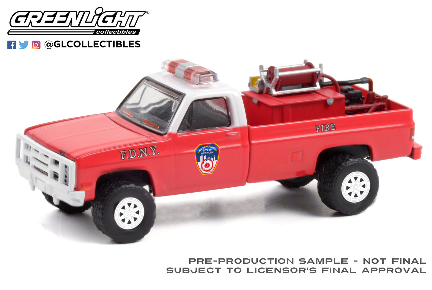 Greenlight - 1986 Chevrolet M1008 - Fire Department New York - 30240 - Hobby Exclusive