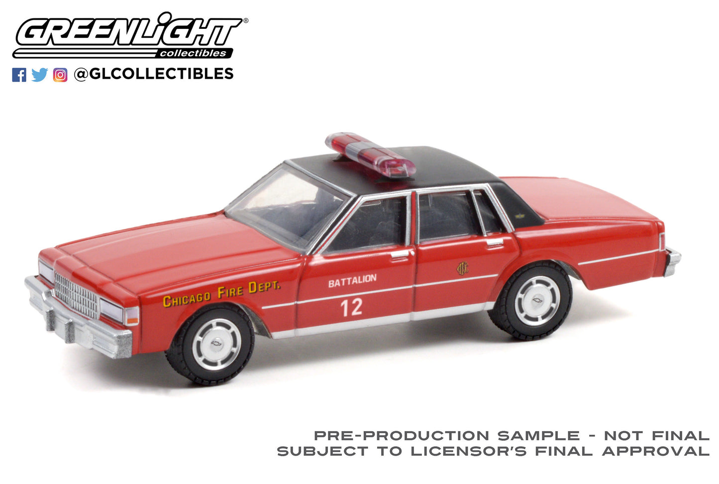Greenlight - 1990 Chevrolet Caprice - Chicago Fire Dept. - 30243 - Hobby Exclusive - 1:64