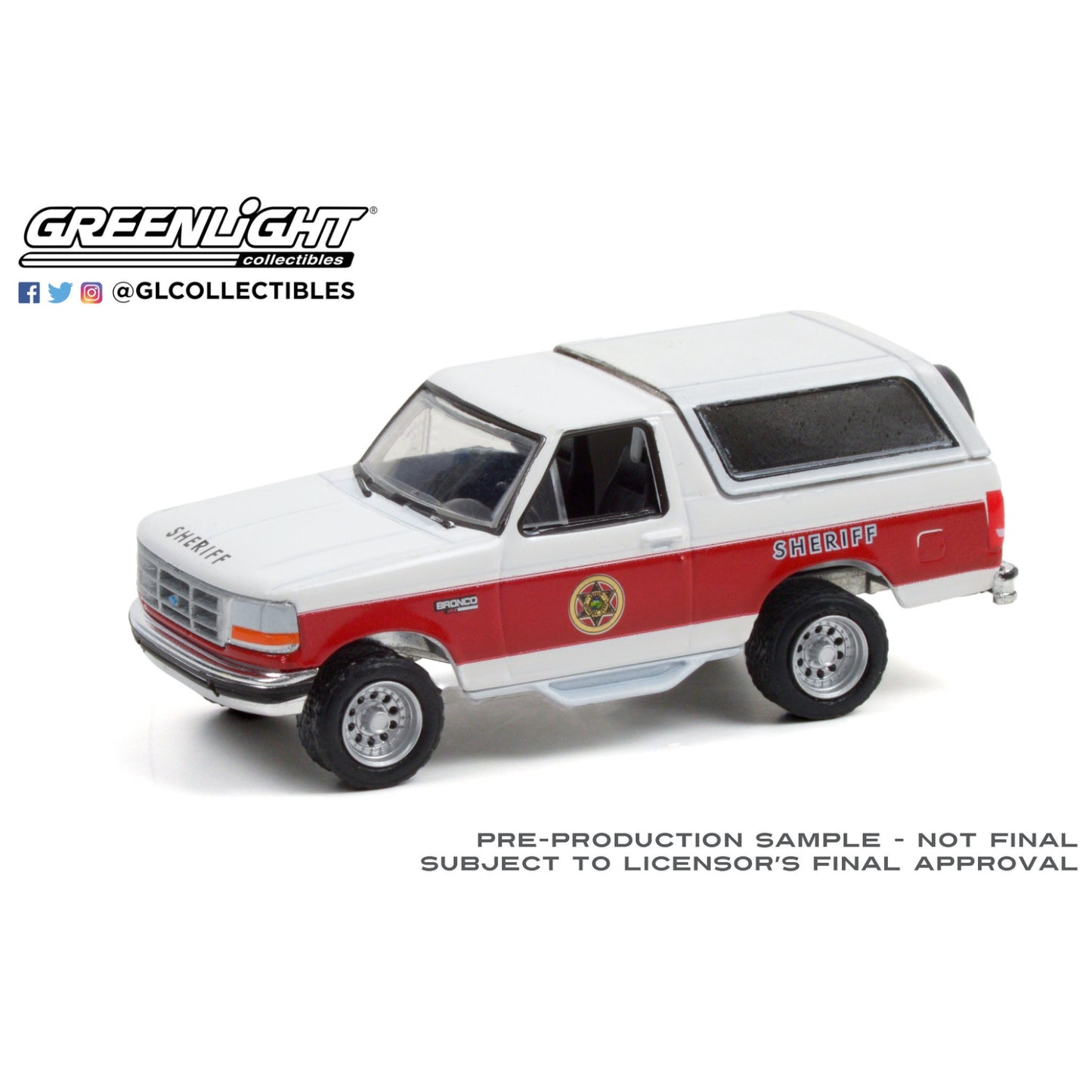 Greenlight - 1994 Ford Bronco XLT Absaroka County Sheriff - 30276 - Hobby Exclusive