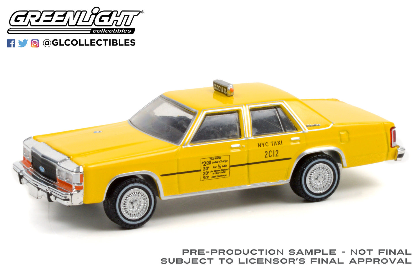 Greenlight - 1991 Ford LTD Crown Victoria - N.Y.C. Taxi - 30290 - Hobby Exclusive