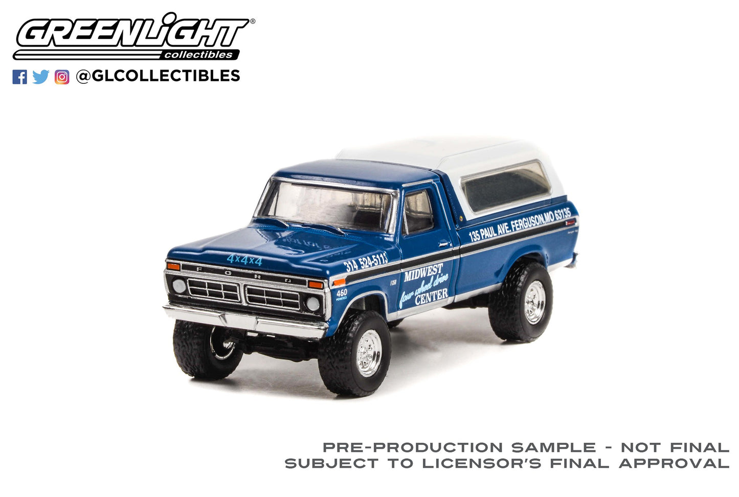 Greenlight - 1974 Ford F-250 with Camper Shell Bigfoot - 30345 - Hobby Exclusive