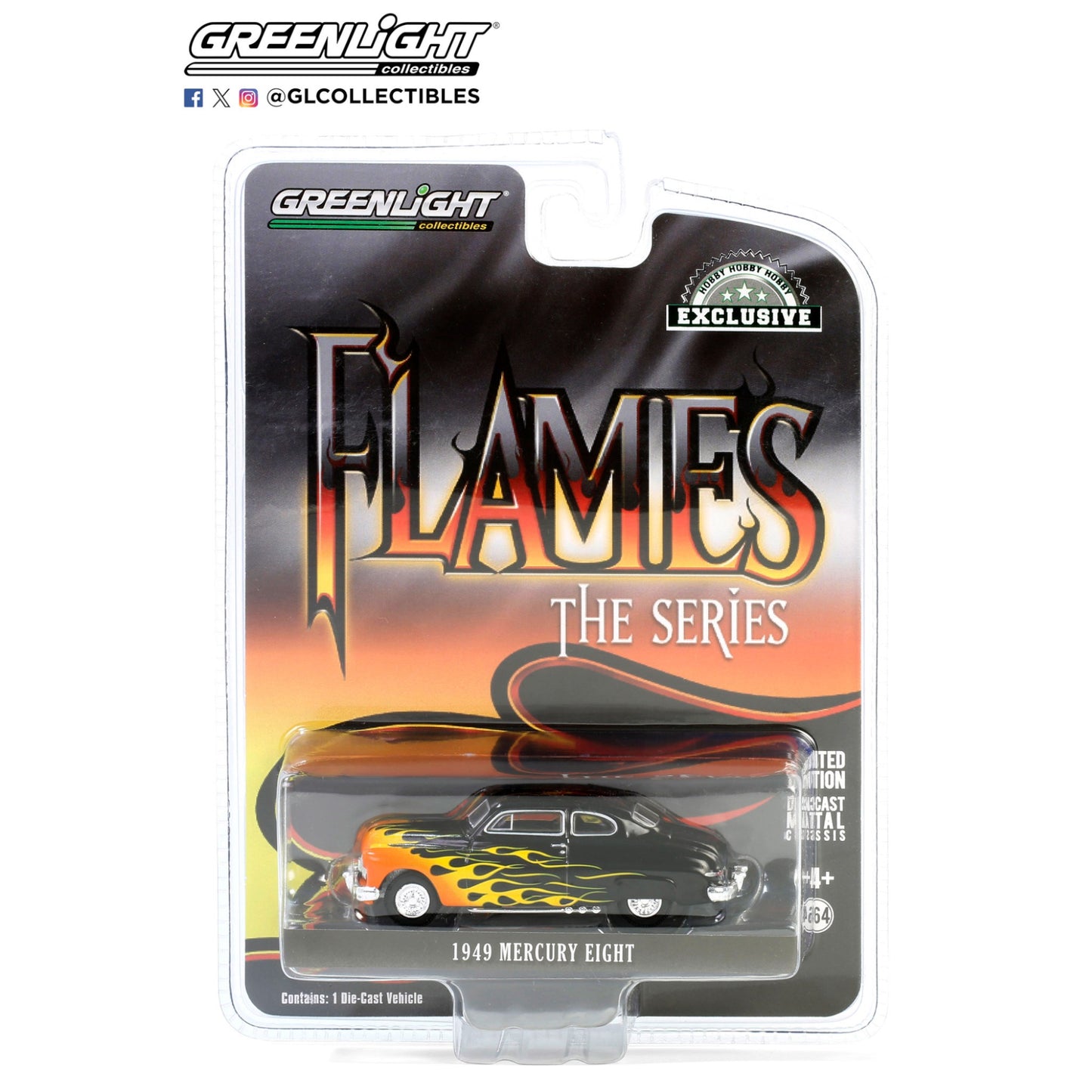 Greenlight - 1949 Mercury Eight - Flames Series - 30435 - Hobby Exclusive