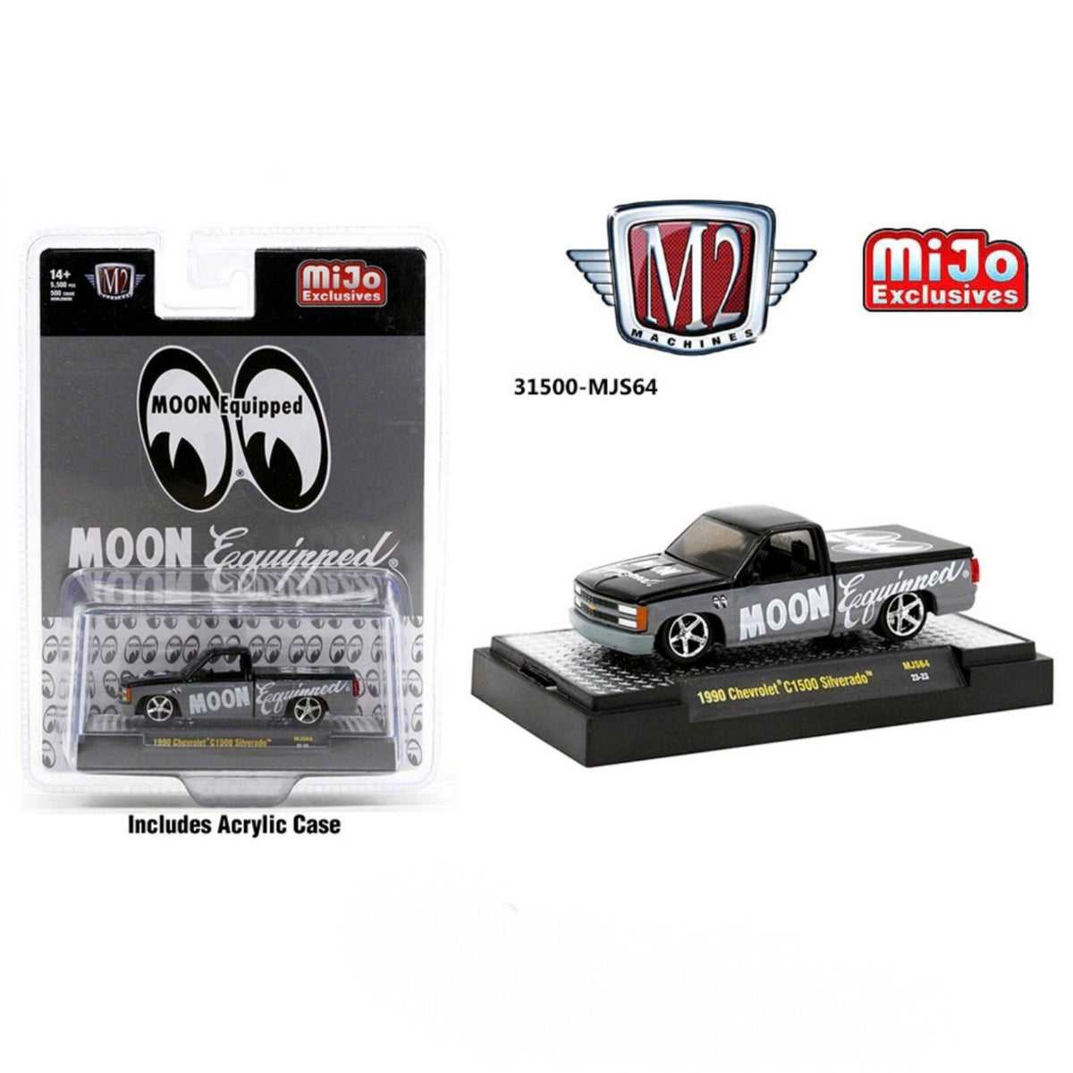 M2 Machines - 1990 Chevrolet C1500 454SS Pickup Mooneyes Equipped - 31500-MJS64