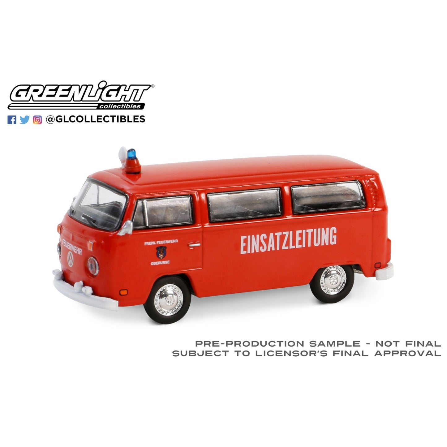 Greenlight - 1978 Volkswagen Type 2 - Einsatzleitung Feuerwehr - Vee-Dub Series 19 - 36100-C