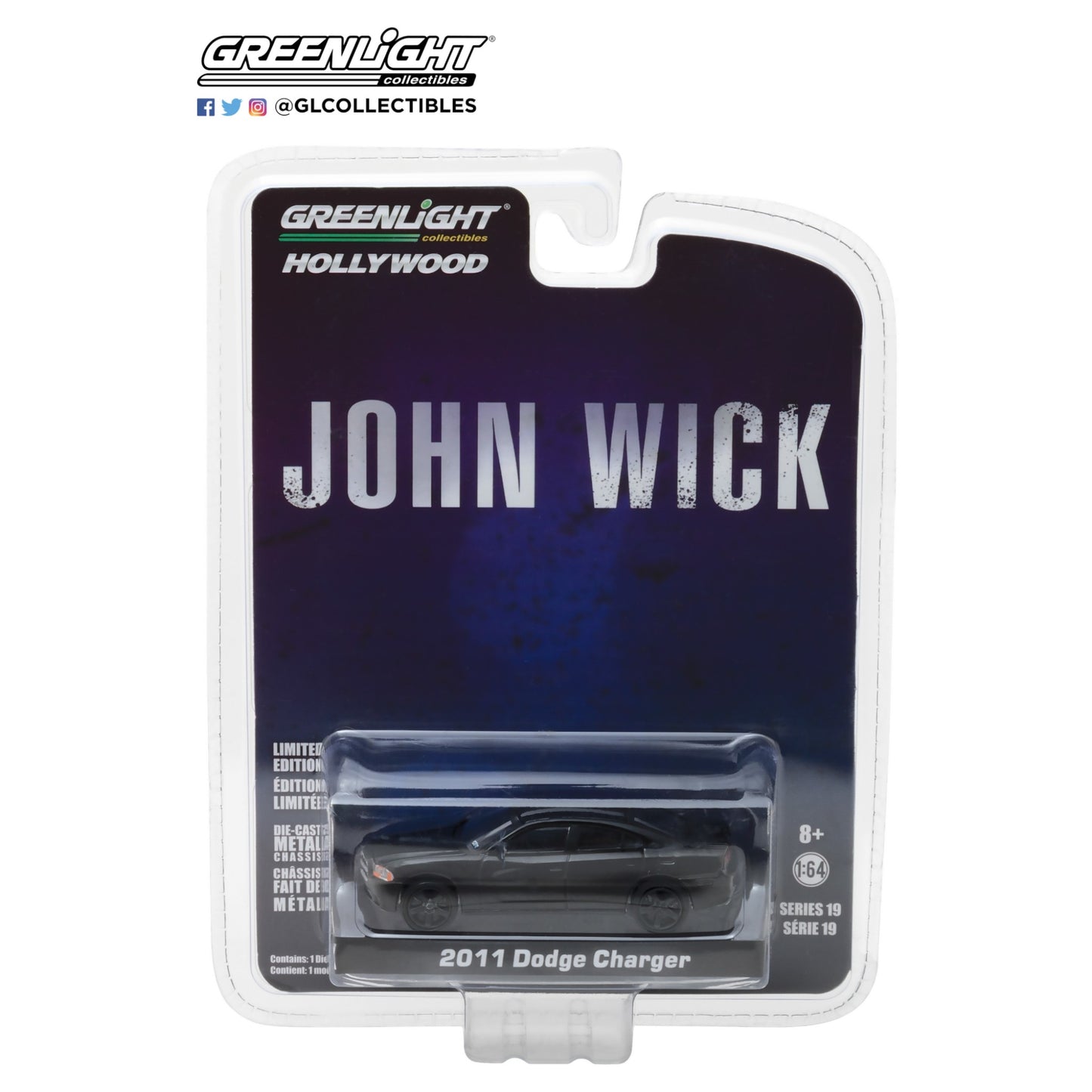 Greenlight - 2011 Dodge Charger - John Wick - 44790-E -Hollywood