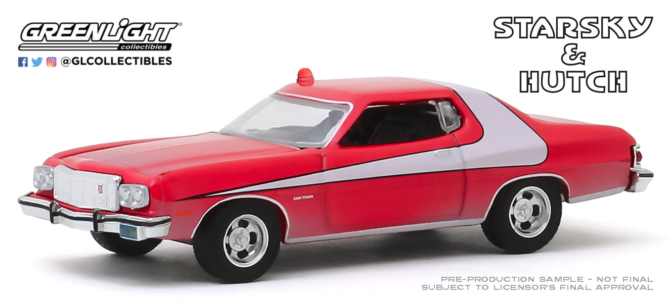 Greenlight - 1976 Ford Gran Torino Dirty Version - Starsky & Hutch - 44855-F - Hollywood