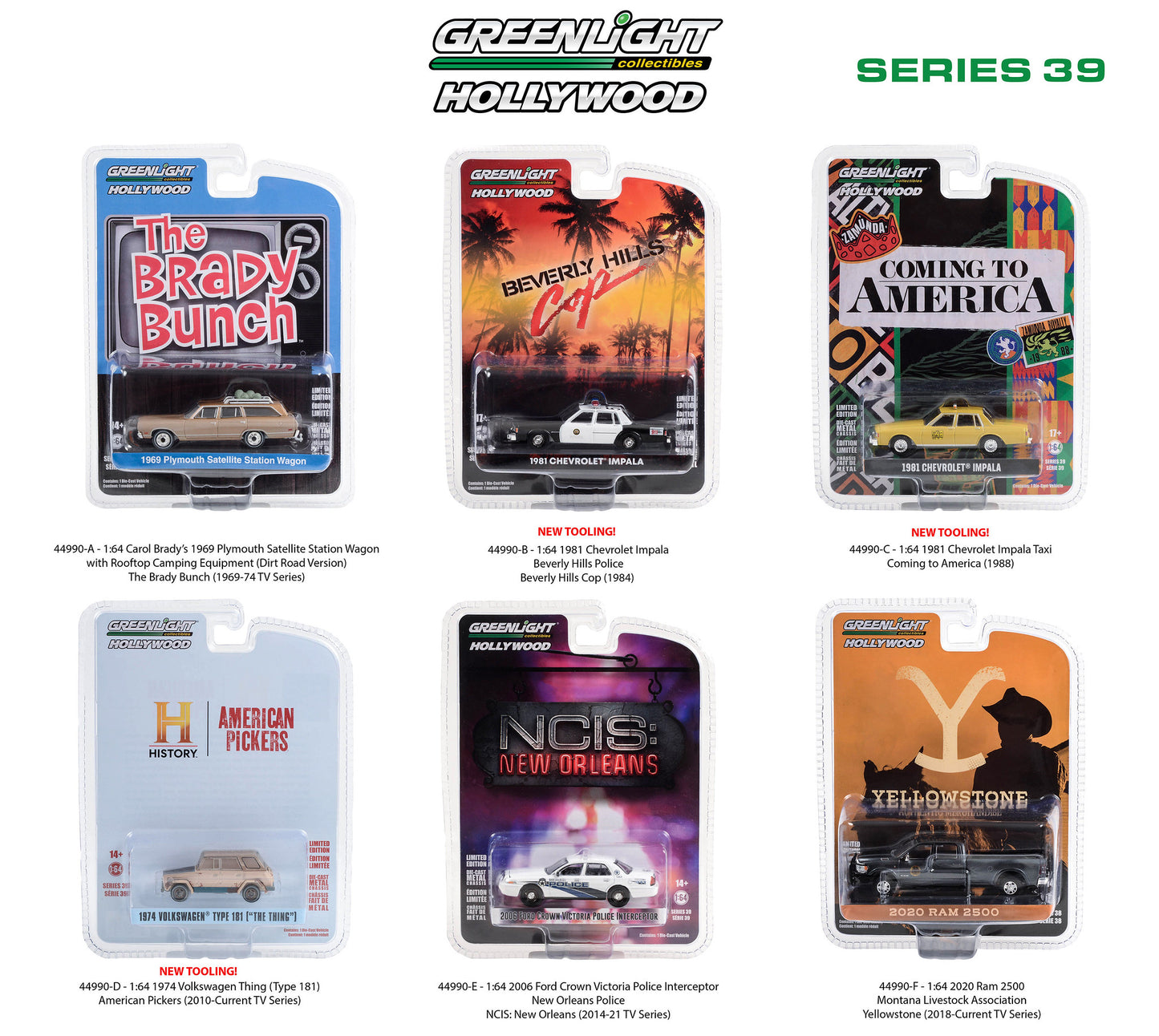 Greenlight - 1969 Plymouth Satellite - The Brady Bunch - 44990-A - Hollywood 39 - 1:64