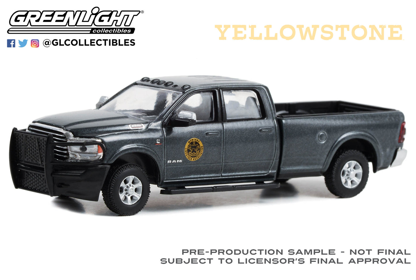 Greenlight - 2020 Ram 2500 - Yellowstone TV-Series - 44990-F - Hollywood 39 - 1:64