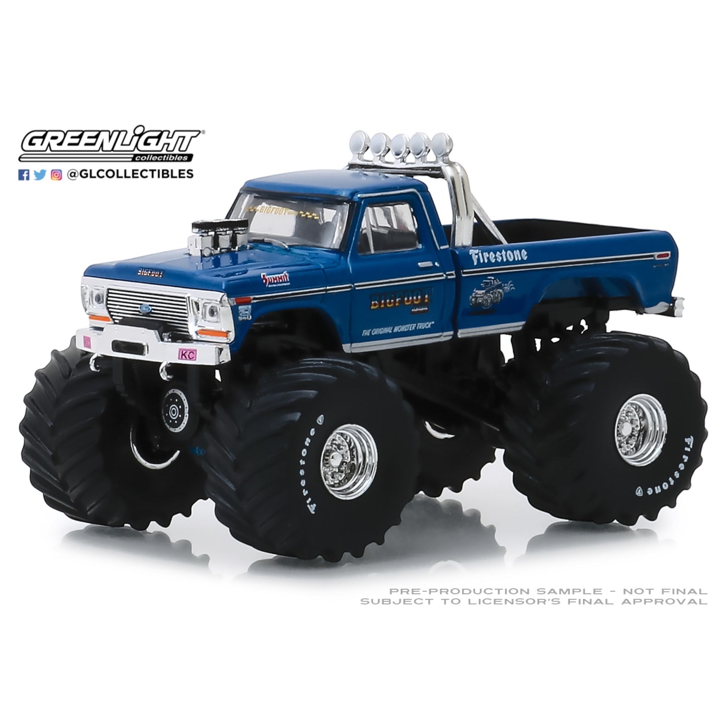 Greenlight - 1974 Ford F-250 Monster Truck Bigfoot #1 - Kings of Crunch - 49040-A