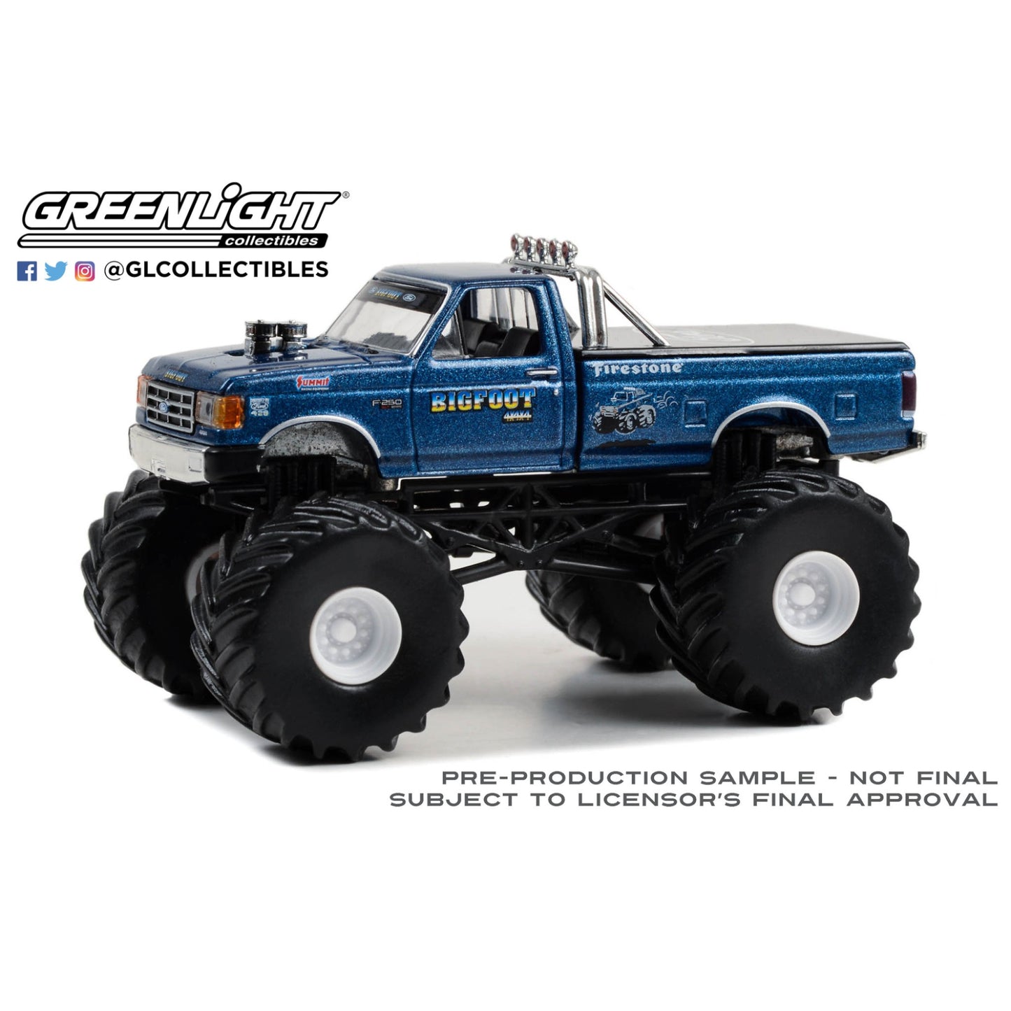 Greenlight - 1987 Ford F-250 Monster Truck Bigfoot #3 - Kings of Crunch - 49130-D - 1:64