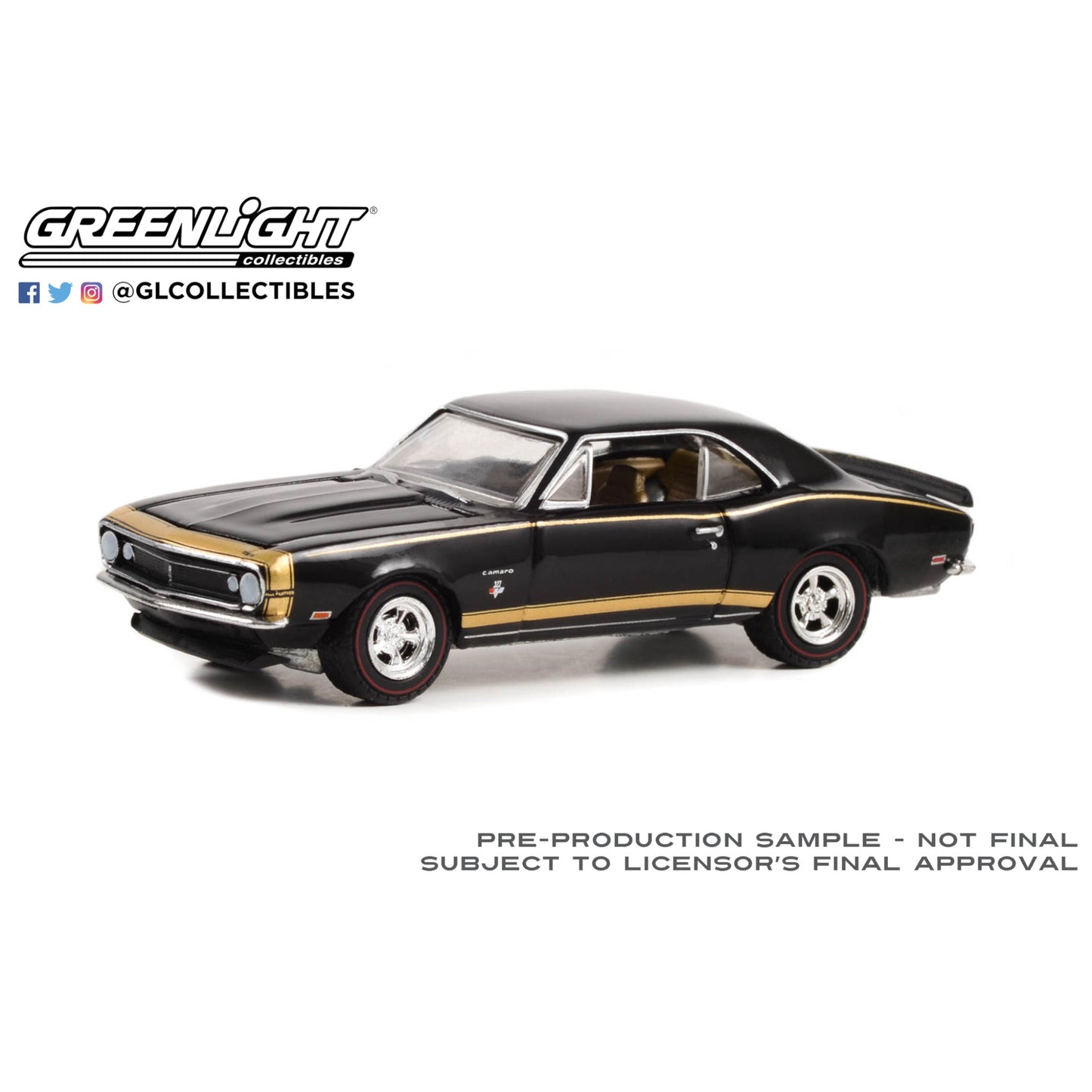 Greenlight - 1967 Chevrolet Camaro - Black Panther - 30377 - Hobby Exclusive