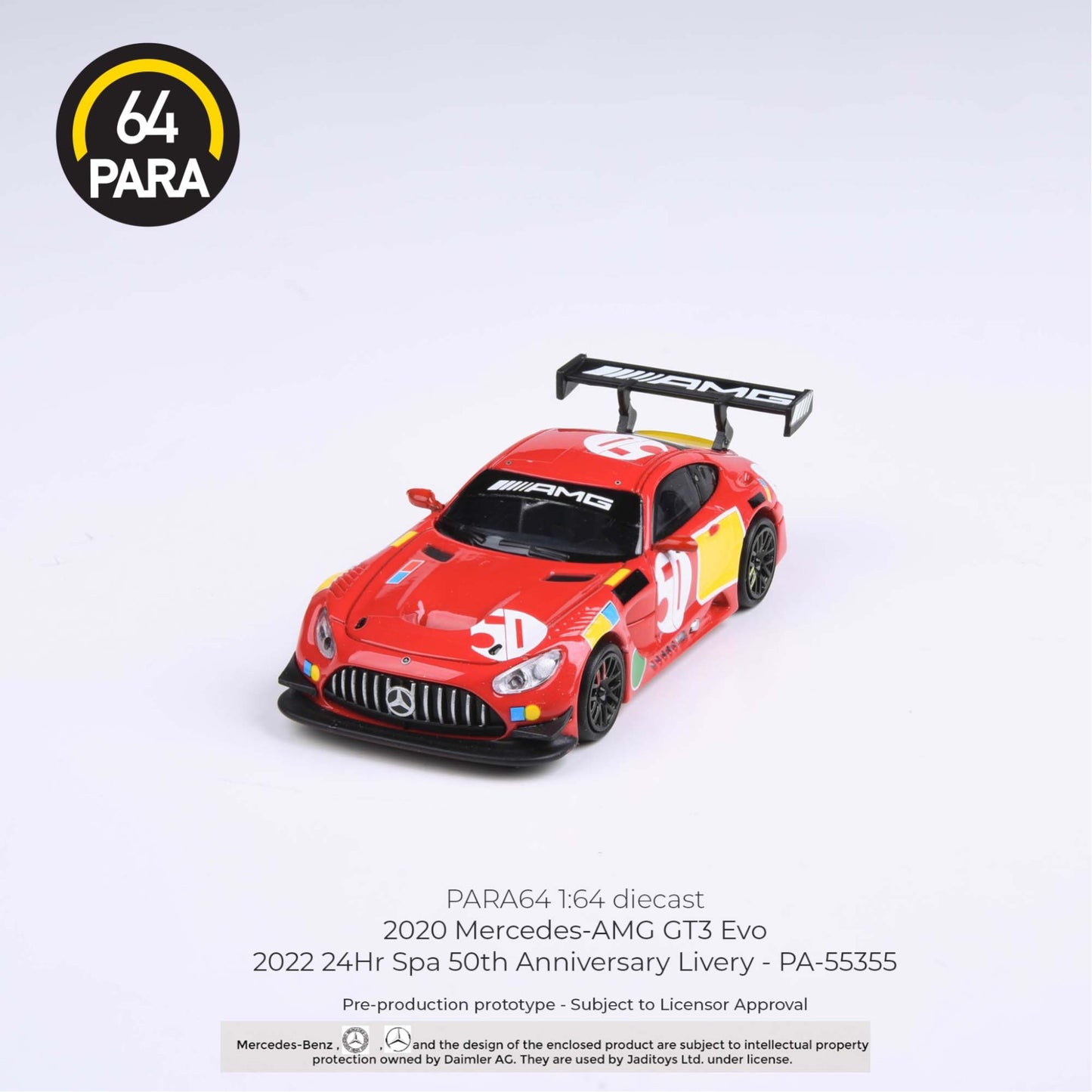 Para64 - 2020 Mercedes-AMG GT3 Evo - 2022 Spa 50th Anniversary - PA-55355 (LHD)