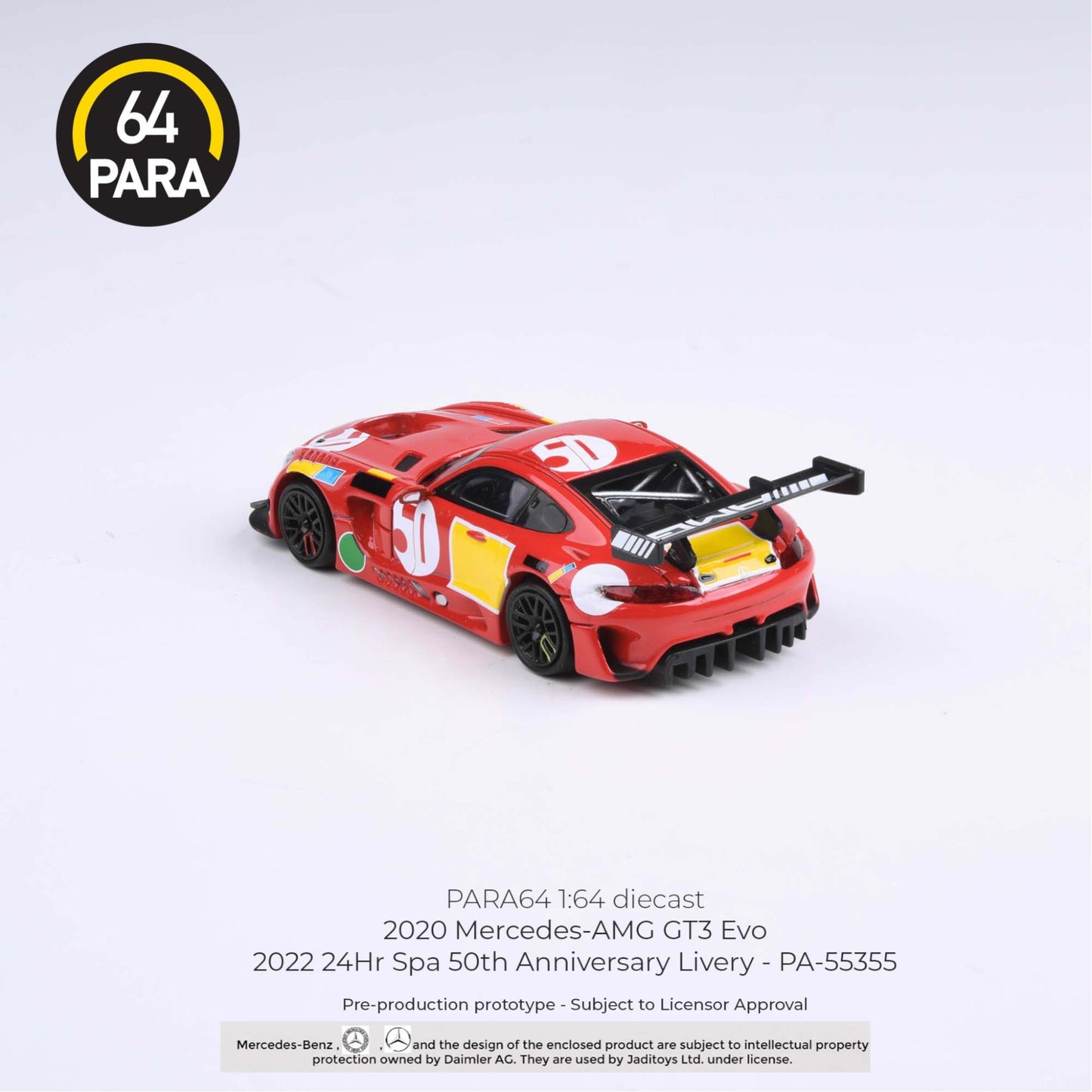 Para64 - 2020 Mercedes-AMG GT3 Evo - 2022 Spa 50th Anniversary - PA-55355 (LHD)