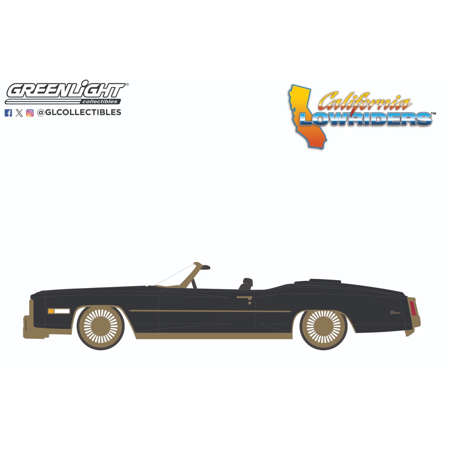 Greenlight - 1976 Cadillac Eldorado Convertible - black & gold - 63070-F - California Lowriders 6