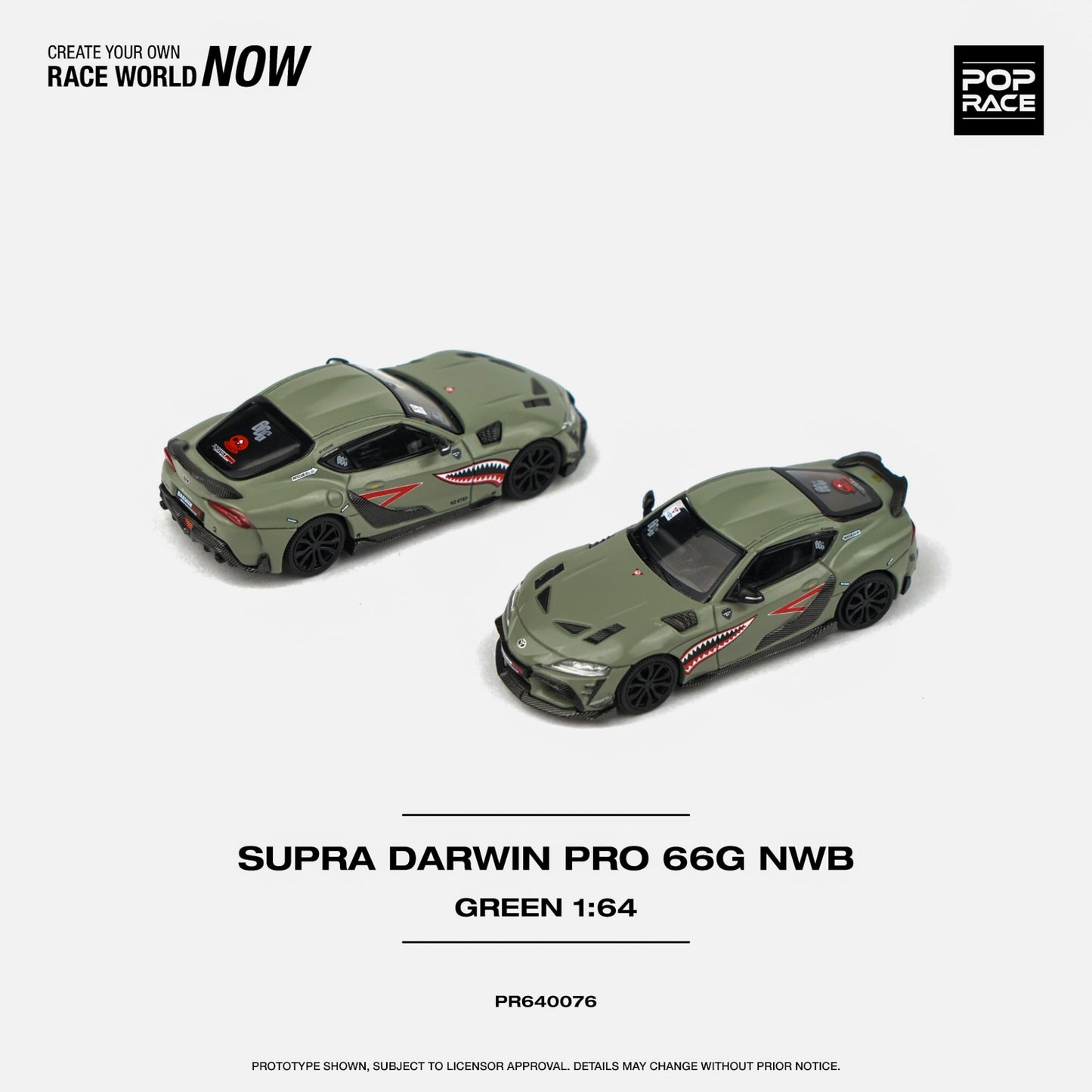 Pop Race - Darwin Pro 66G NWB Supra A90, green - PR640076 - 1:64