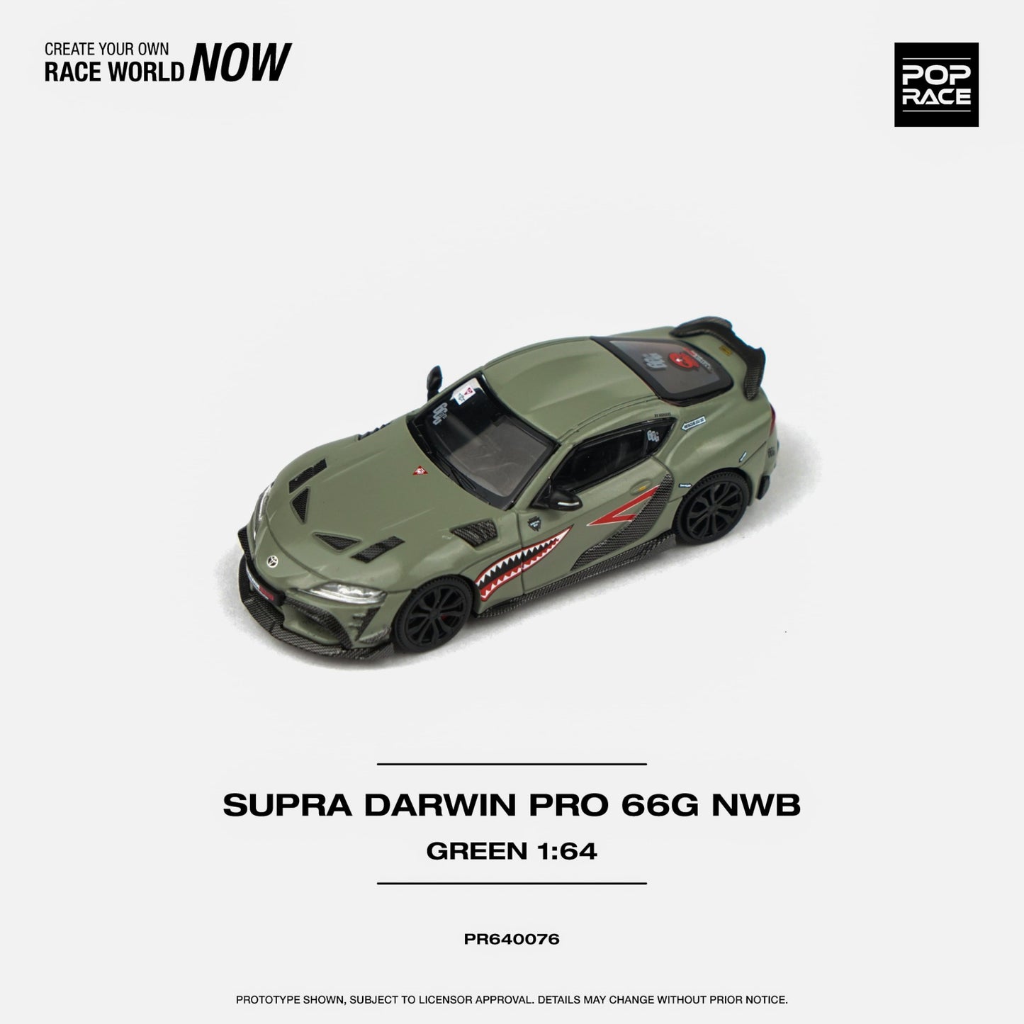 Pop Race - Darwin Pro 66G NWB Supra A90, green - PR640076 - 1:64
