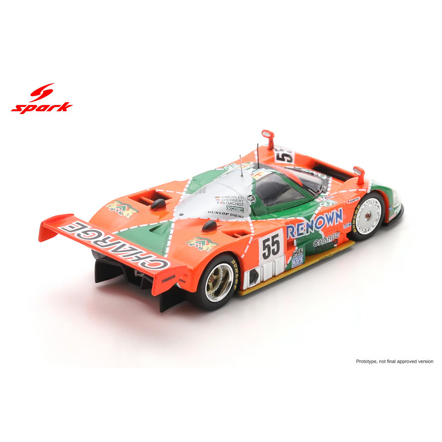 Spark 1:64 - Pre-Order - Mazda 787 B No.55 Winner 24H Le Mans 1991 V. Weidler - J. Herbert - B. Gachot - 64LM91