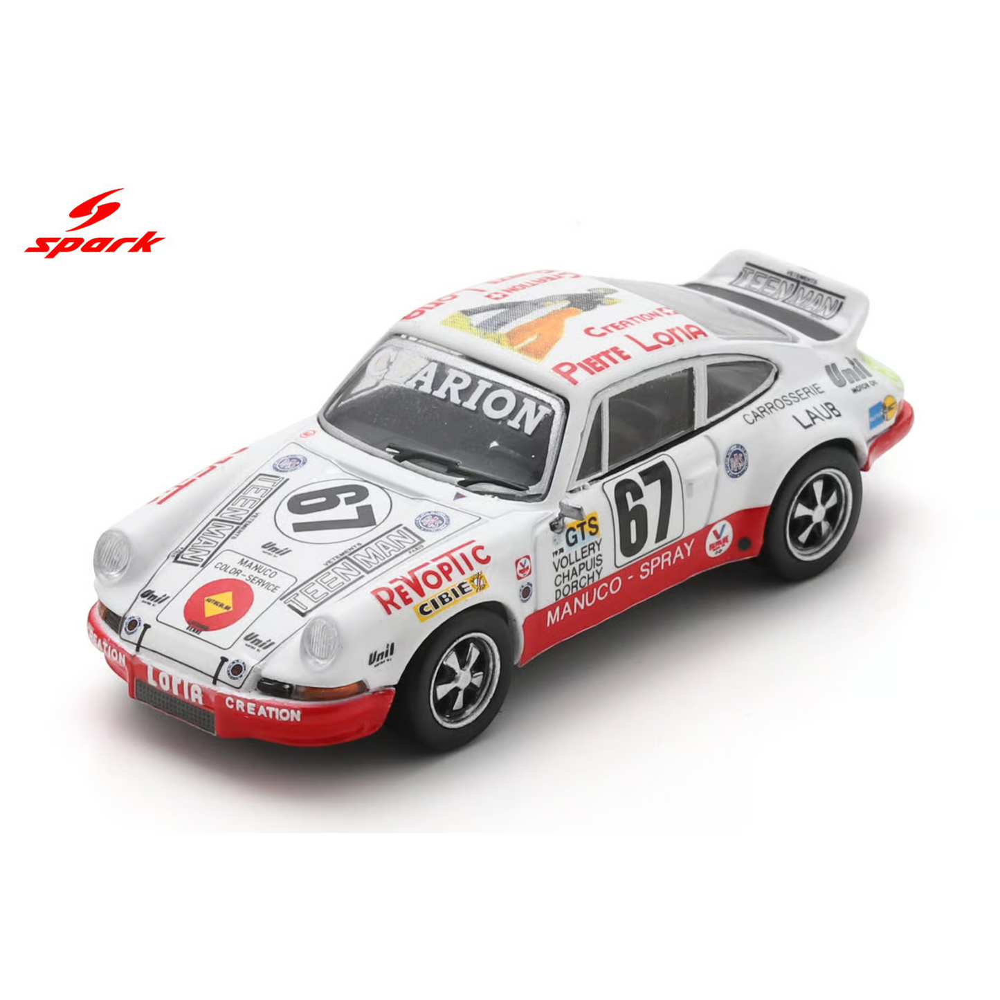 Spark 1:64 - Pre-Order - Porsche 911 Carrera RSR 2.8 No.67 24H Le Mans 1974 W. Vollery - E. Chapus - R. Dorchy - 64S032