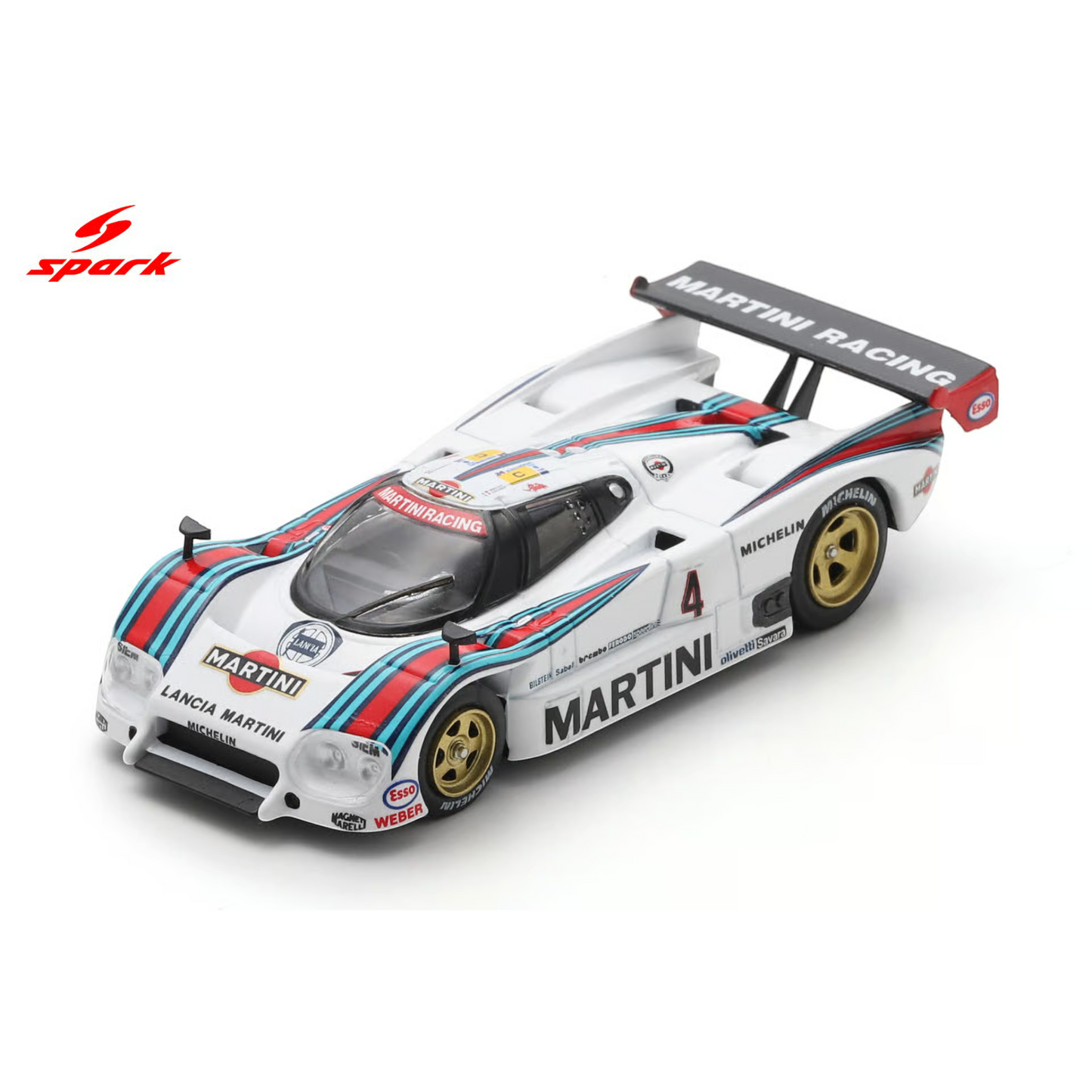 Spark 1:64 - Pre-Order - Lancia LC2 No.4 6th Le Mans 24H 1985 B. Wollek - A. Nannini - L. Cesario - 64S150
