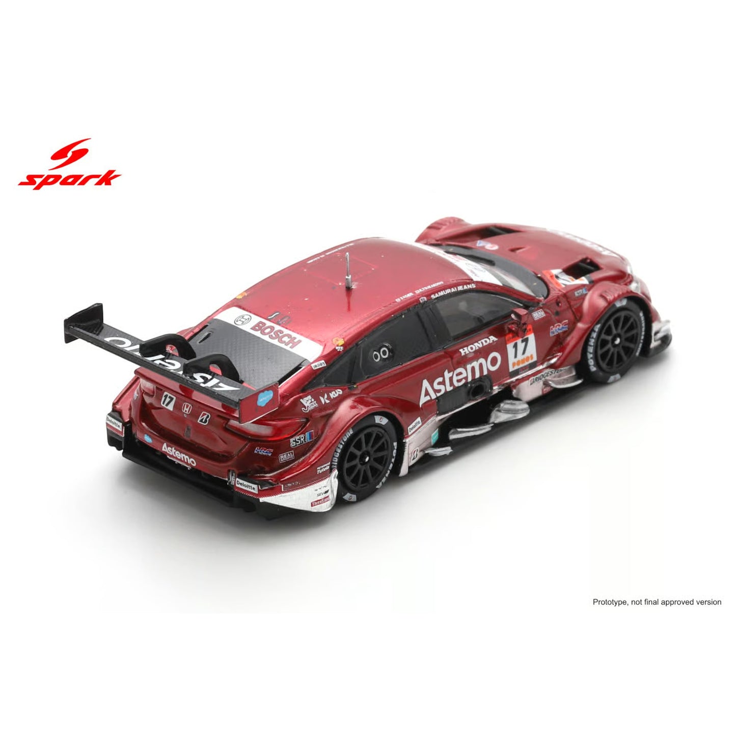 Spark 1:64 - Pre-Order - Astemo CIVIC TYPE R-GT Astemo REAL RACING No.17 GT500 SUPER GT 2025 K. Tsukakoshi - S. Koide - 64SGT25017
