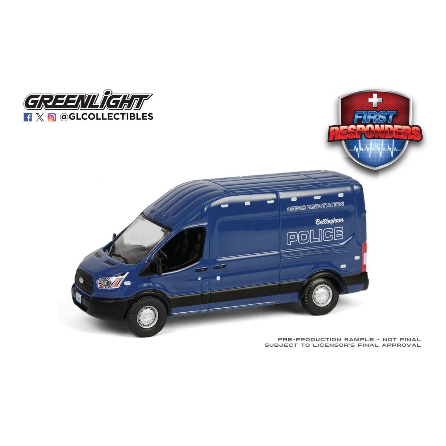 Greenlight - 2020 Ford Transit LWB High Roof Police *First Responders 2* - 67060-D