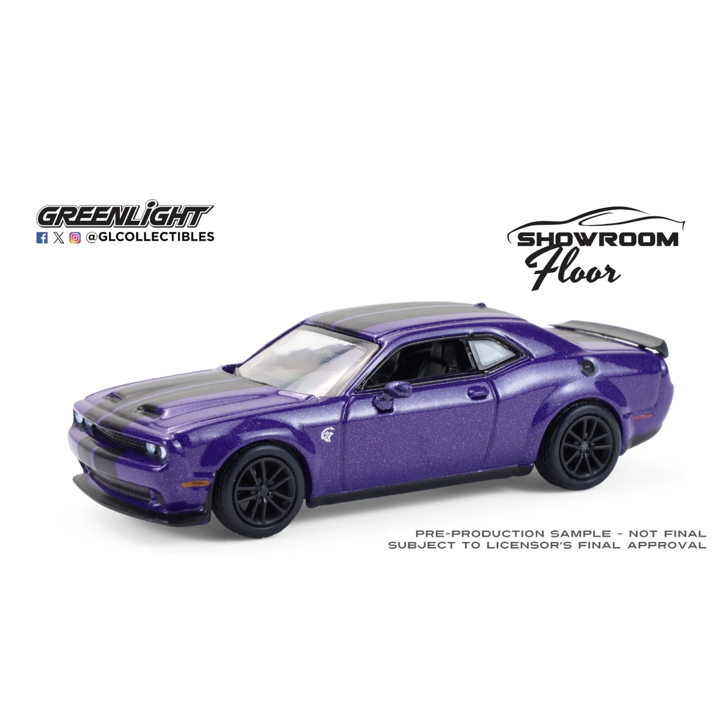 Greenlight - 2023 Dodge Challenger SRT Hellcat - Plum Crazy - Showroom Floor Series 7 - 68070-A
