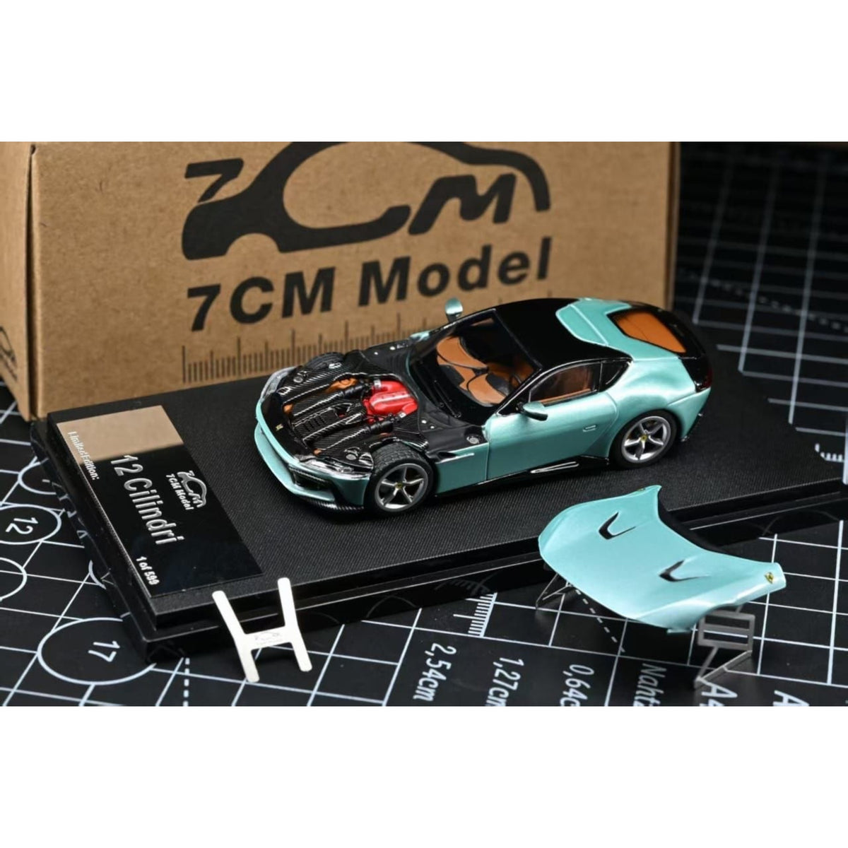 7cm Models - 12 Cilindri Coupe, Celeste Trevi Green - 7CM64-CIL-CTG