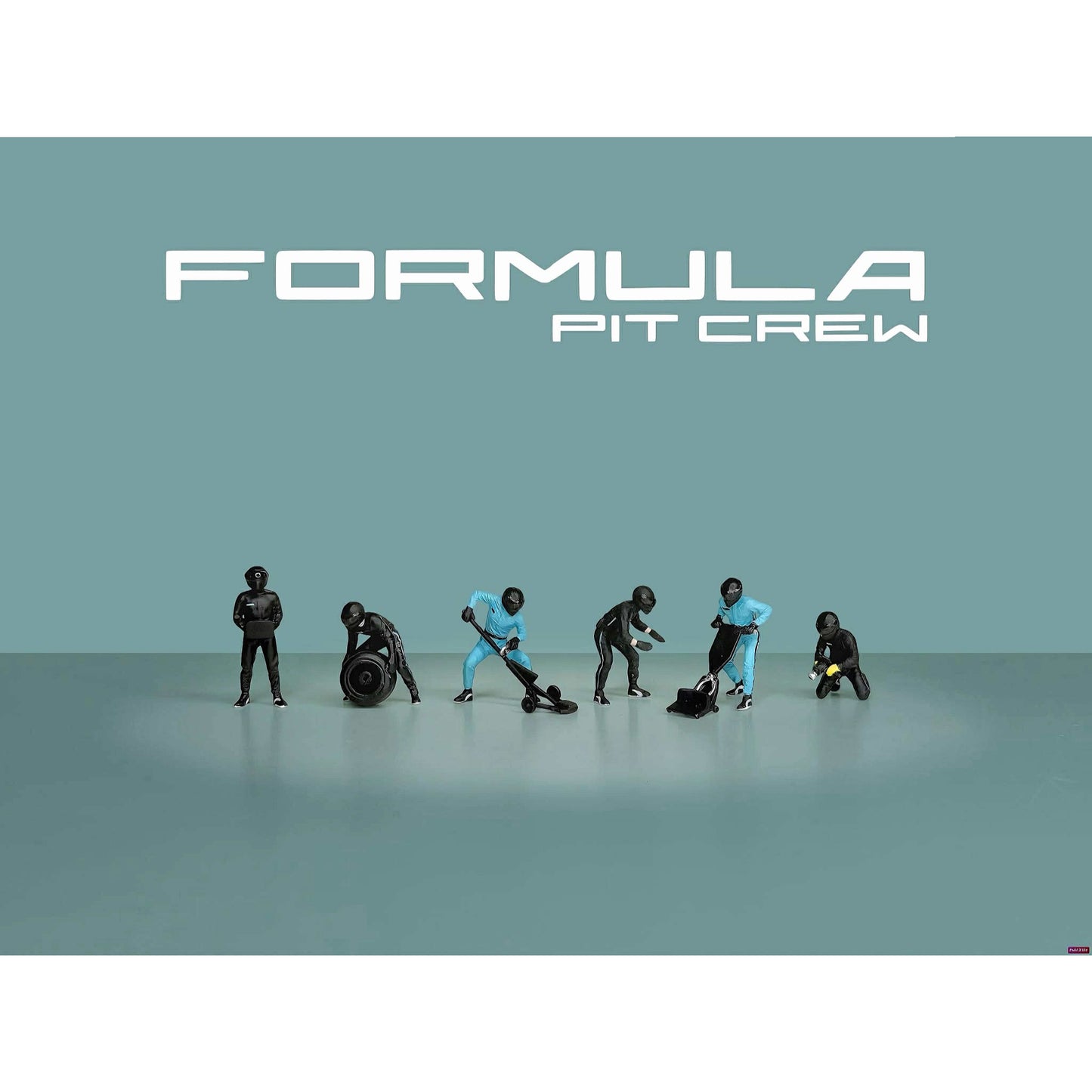 American Diorama - Pre-Order - Formula Pit Crew Figures – Team Black - AD-2444