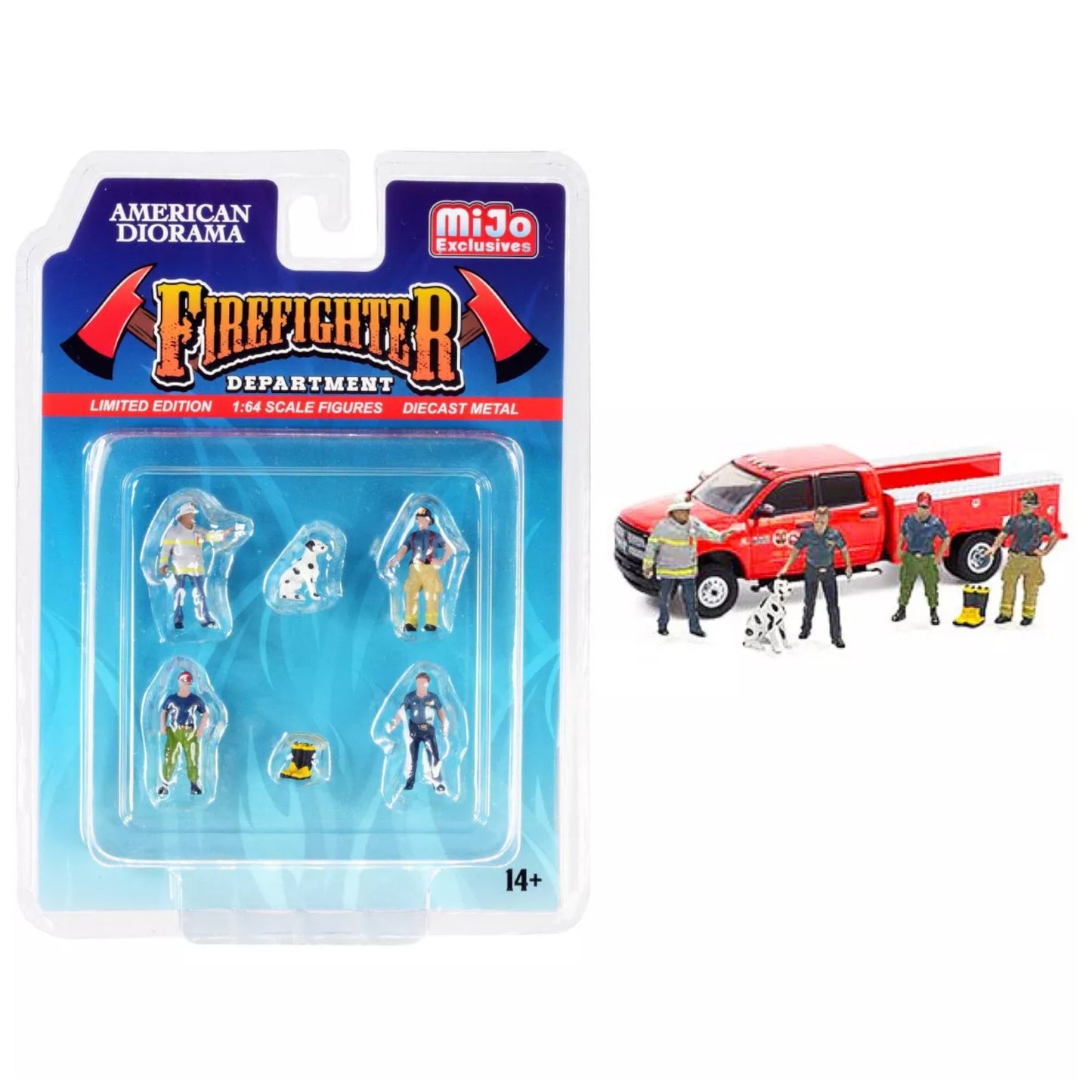 American Diorama - Firefighters #2 Figure set - AD-76482 - Mijo-Exclusive - 1:64