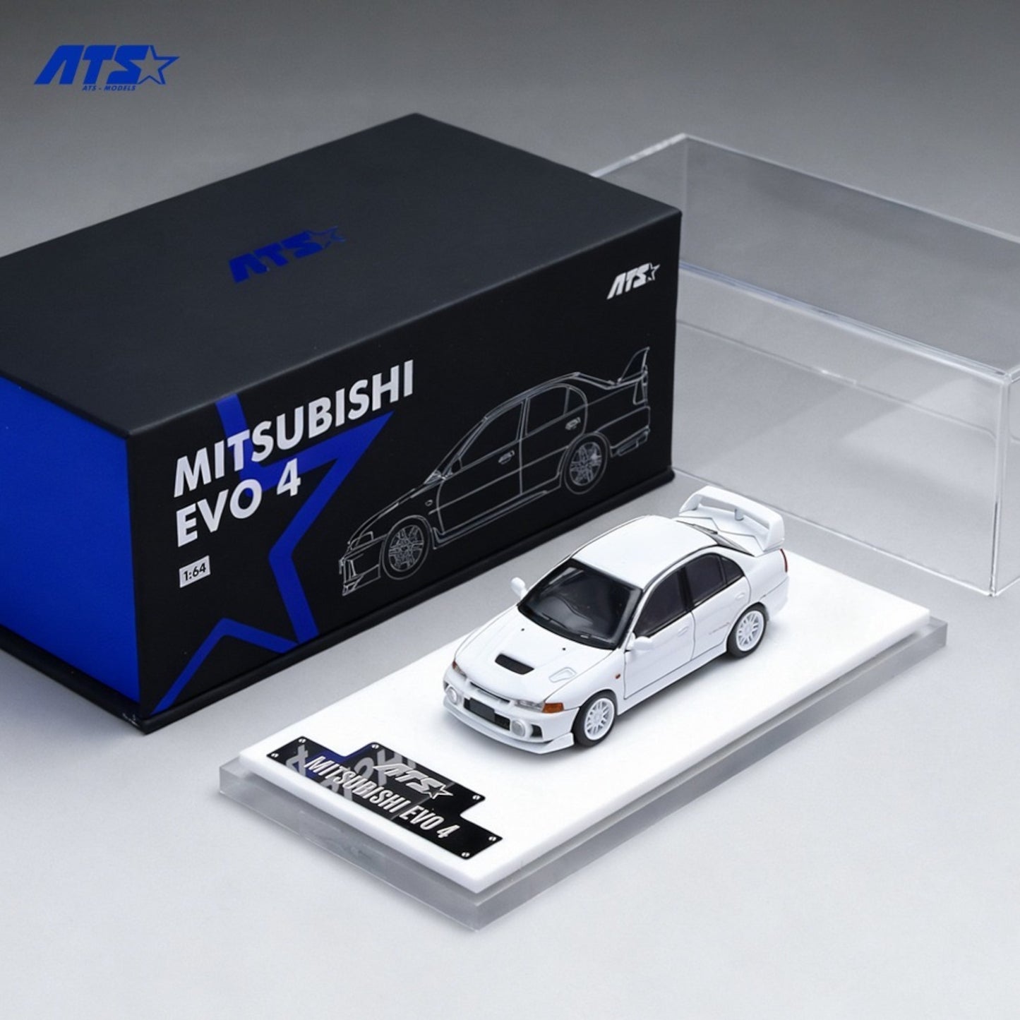 ATS Models - Pre-Order - Mitsubishi EVO IV - White - ATS881001