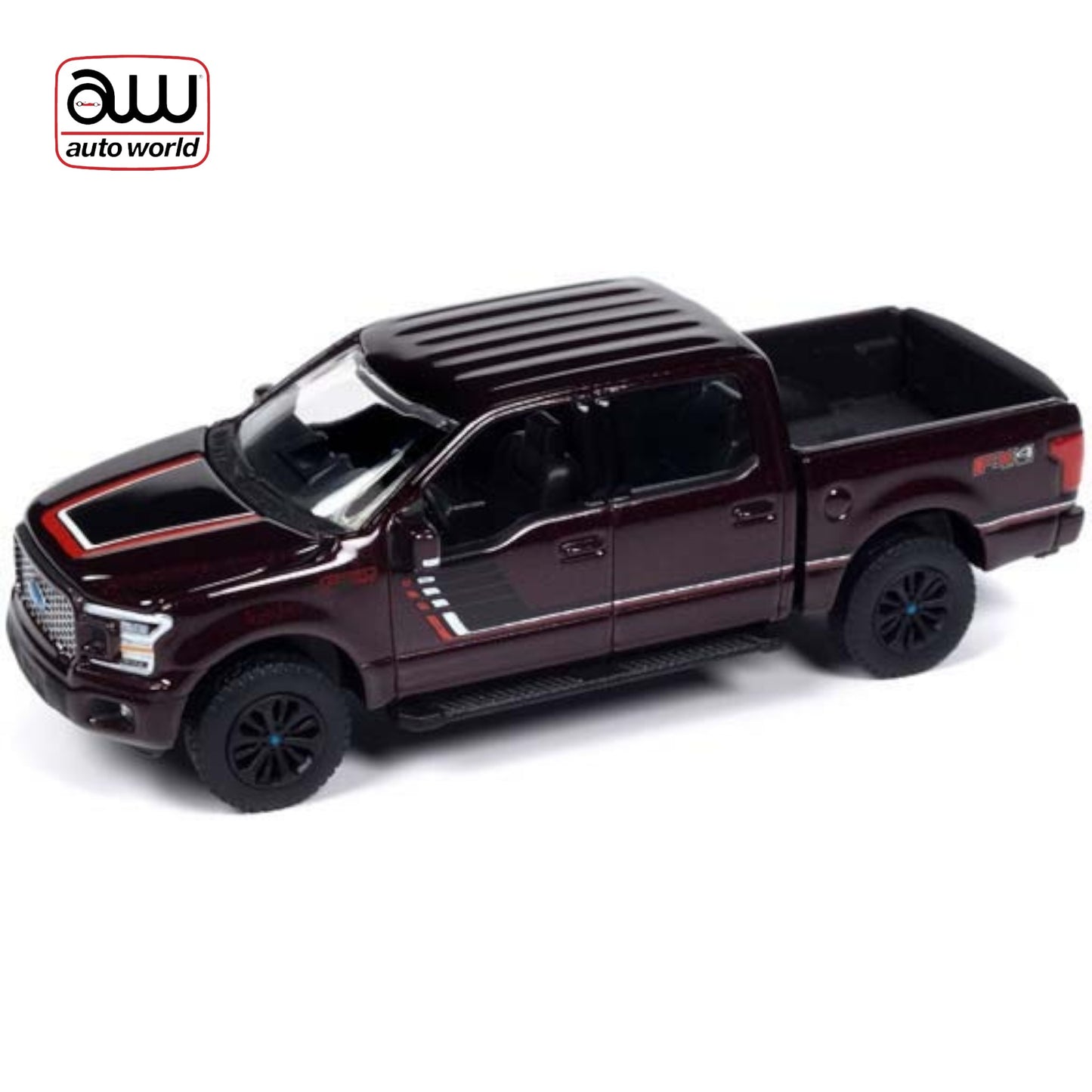 Autoworld - 2020 Ford F-150 Truck *New Front Core & Wheels*, red - Muscle Trucks - AWSP150B
