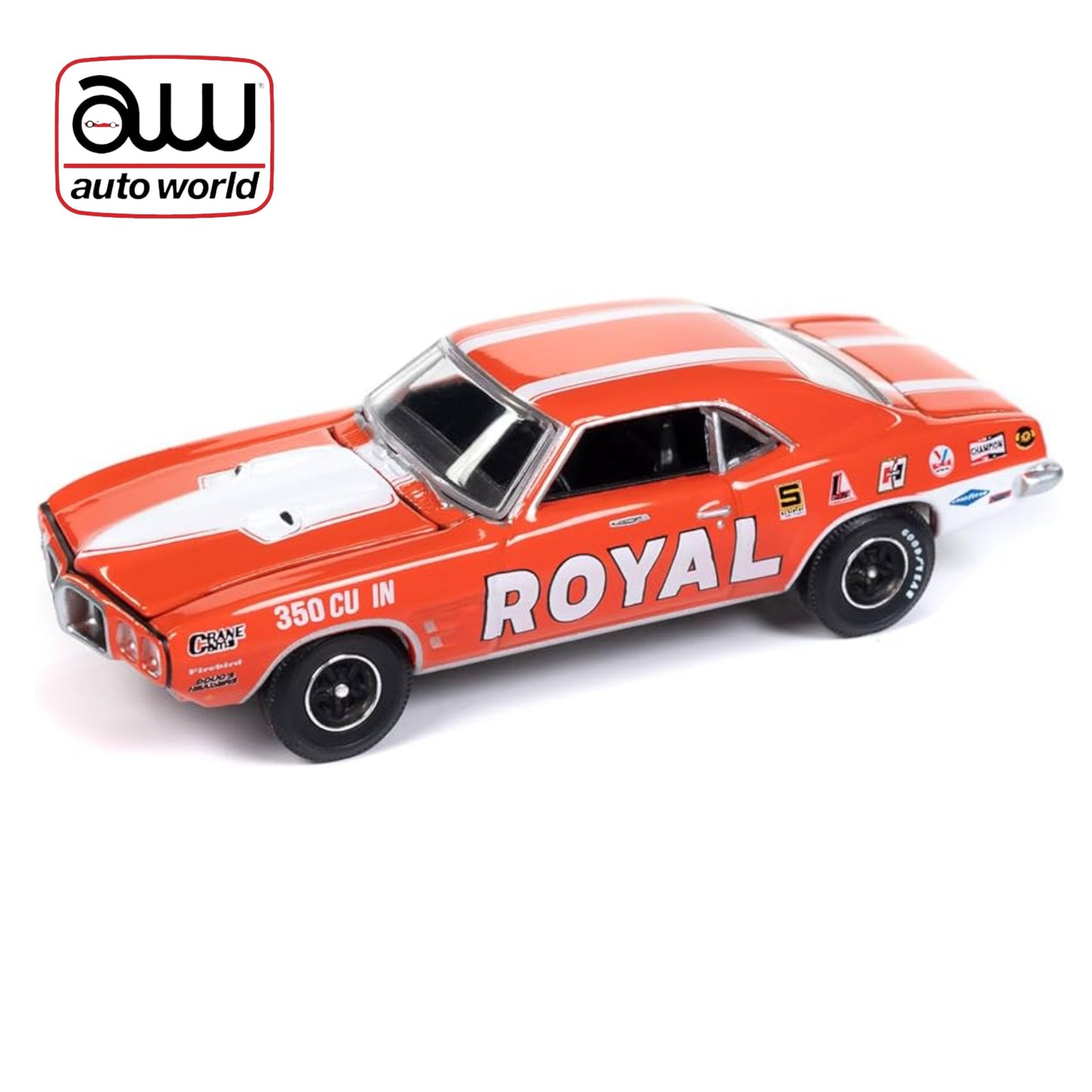 Auto World - 1969 Pontiac Firebird *Royal Bobcat*, red-orange - AWSP152A - 1:64
