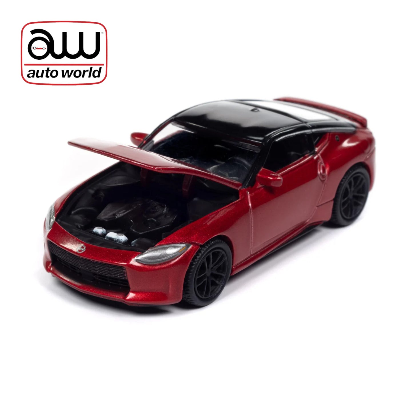 Autoworld - 2023 Nissan Z, Passion Red Tri-Coat with Black Roof - 1:64 - AWSP168A