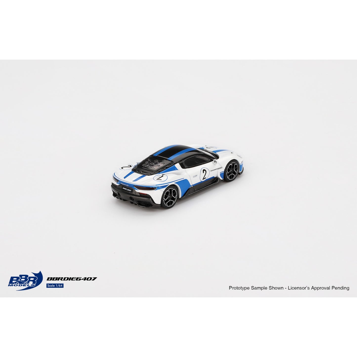 BBR - 2024 Maserati MC20 #2 Performance Experience, white/blue - BBRDIE6407 - 1:64