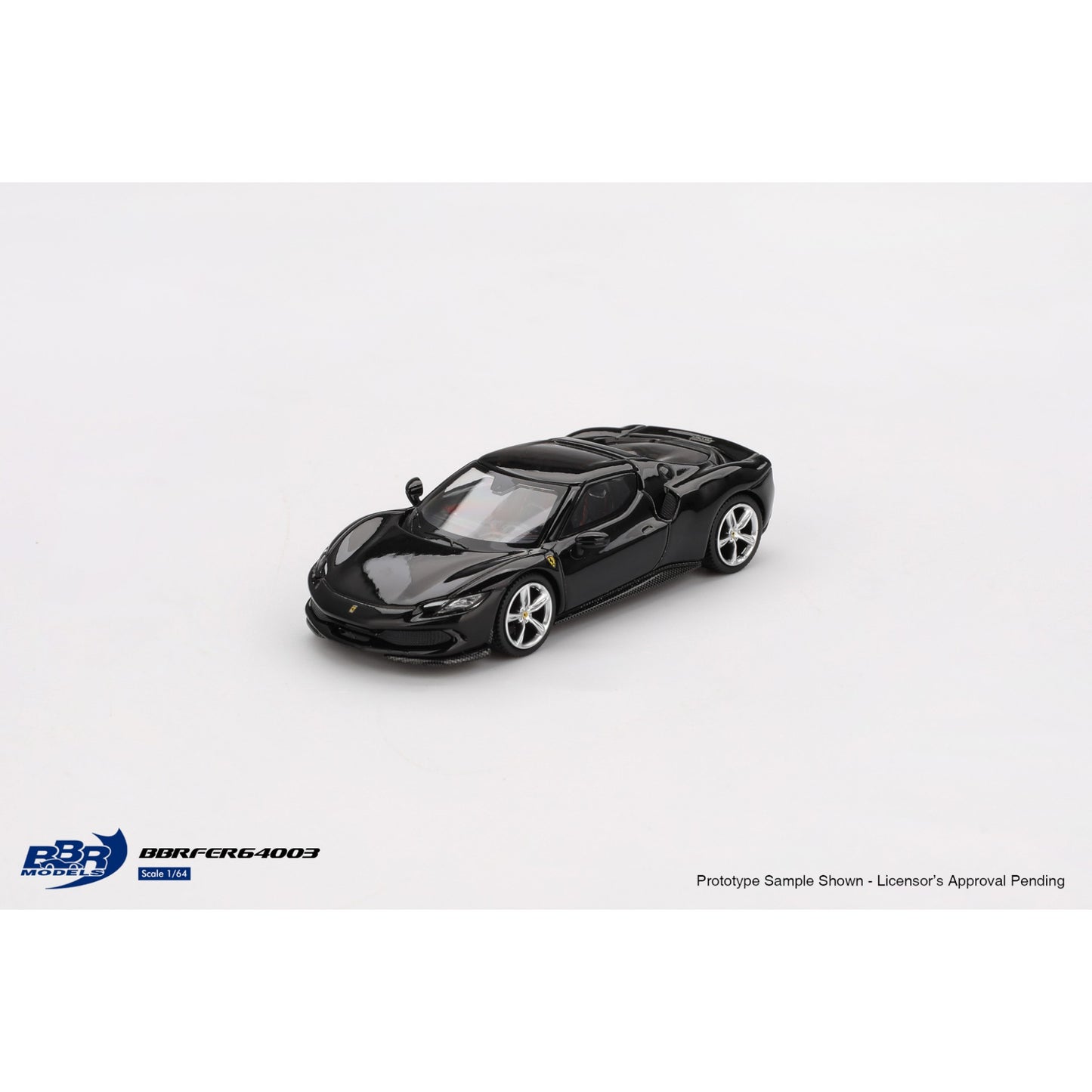 BBR - Pre-Order - Ferrari 296 GTB Nero Daytona - BBRFER64003