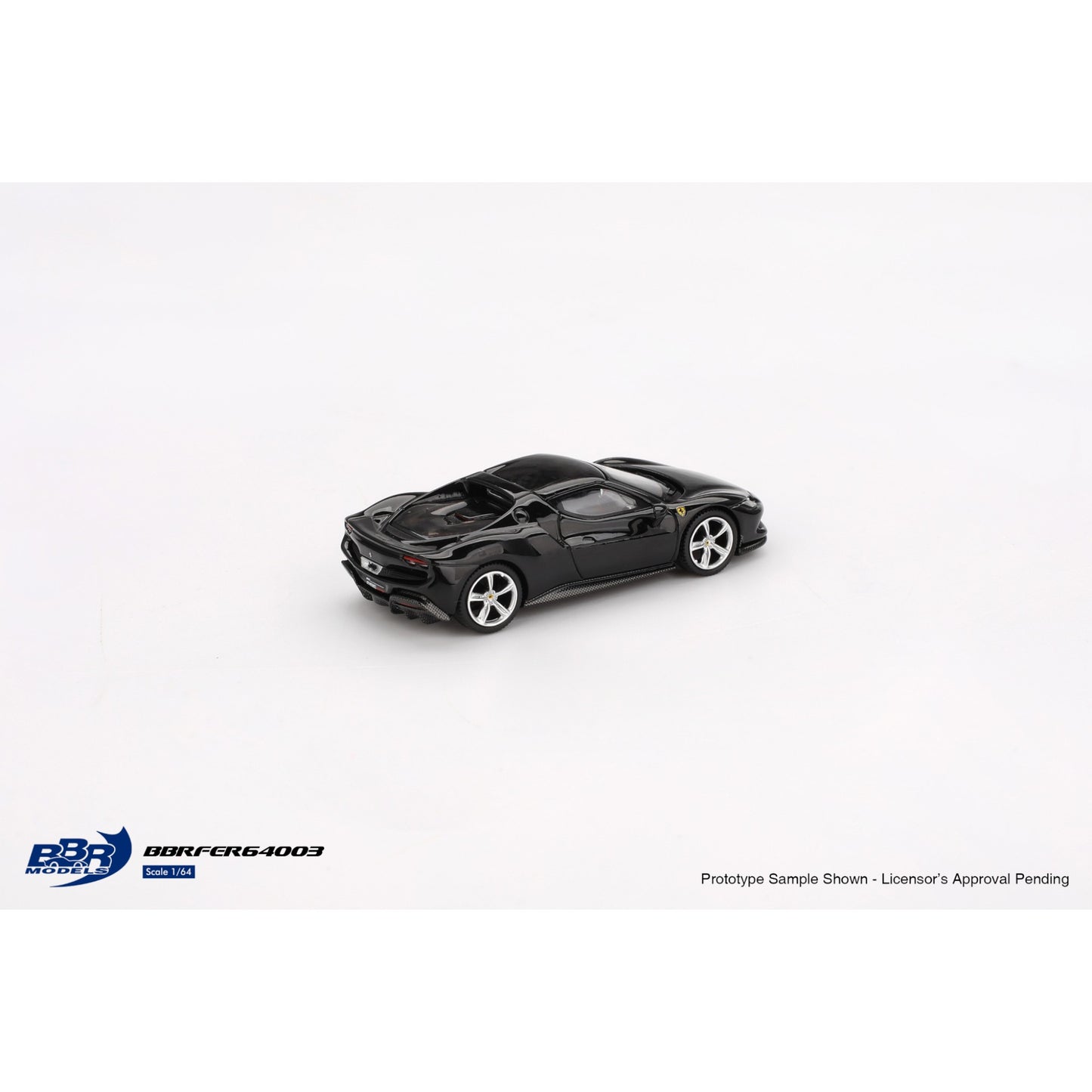 BBR - Pre-Order - Ferrari 296 GTB Nero Daytona - BBRFER64003