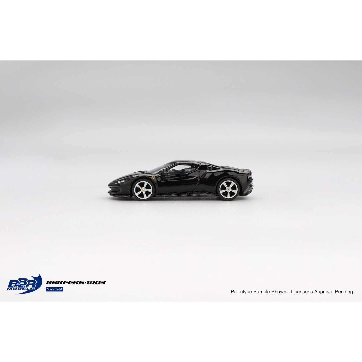 BBR - Pre-Order - Ferrari 296 GTB Nero Daytona - BBRFER64003