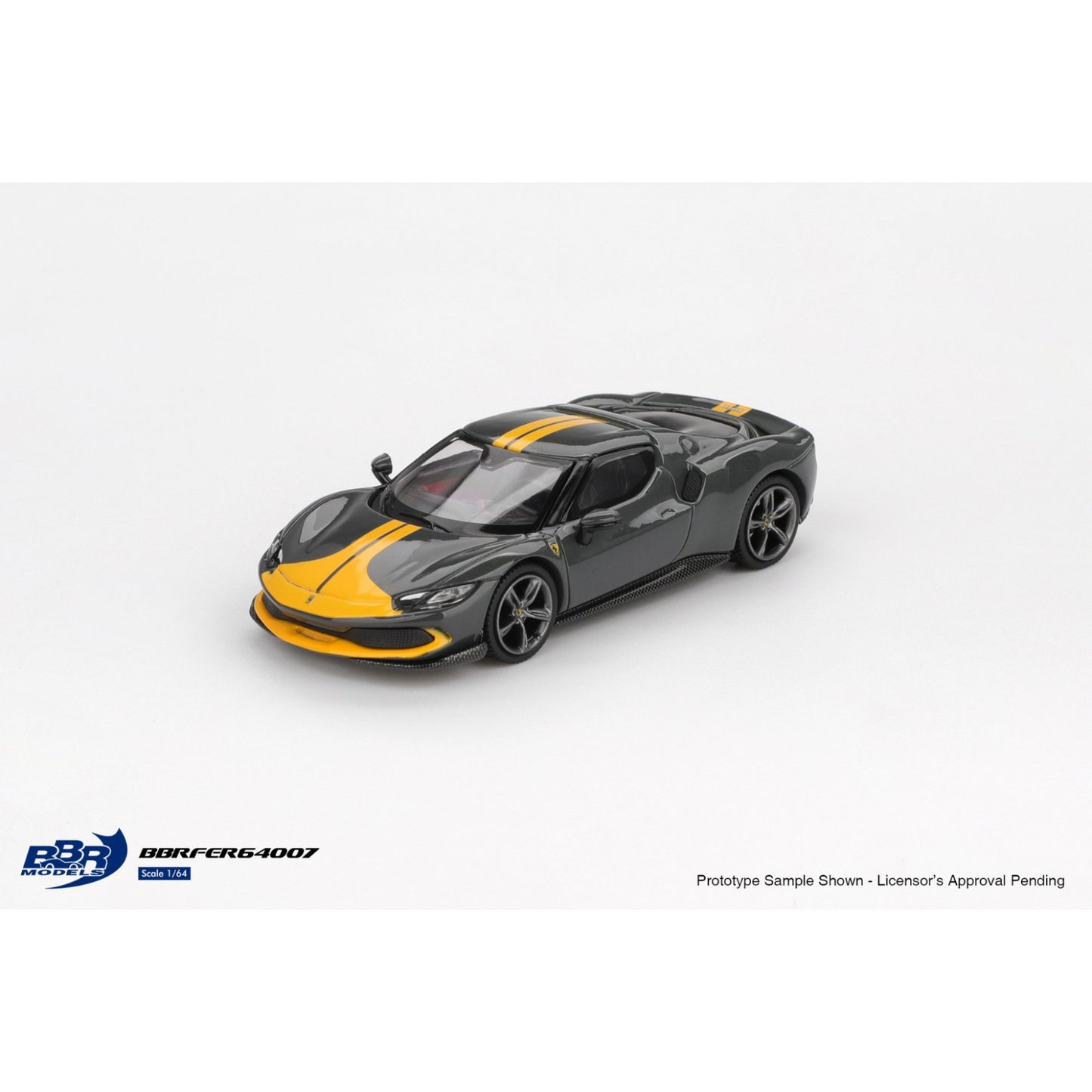 BBR - Pre-Order - Ferrari 296 GTB Assetto Fiorano Grigio Scuro - BBRFER64007