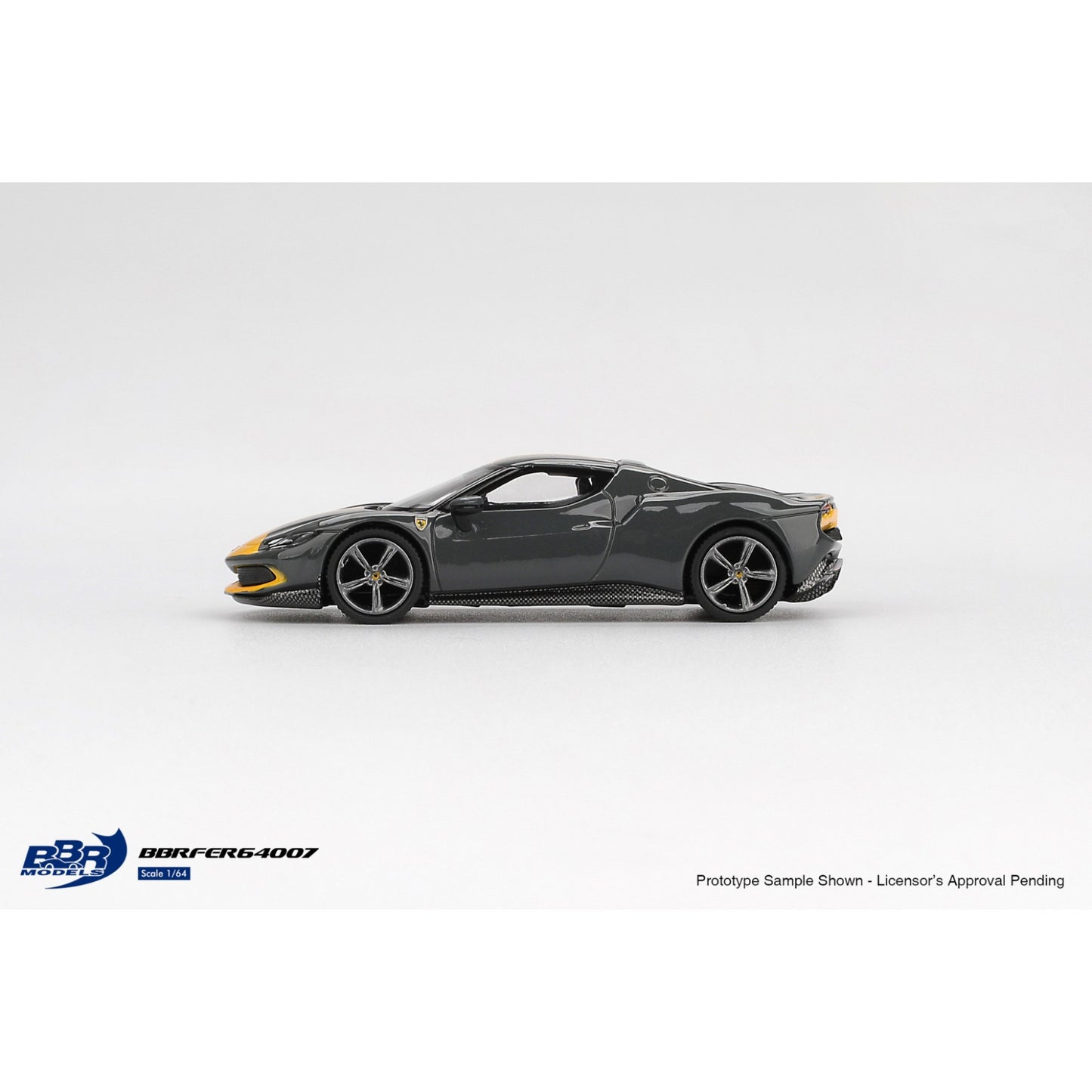 BBR - Pre-Order - Ferrari 296 GTB Assetto Fiorano Grigio Scuro - BBRFER64007
