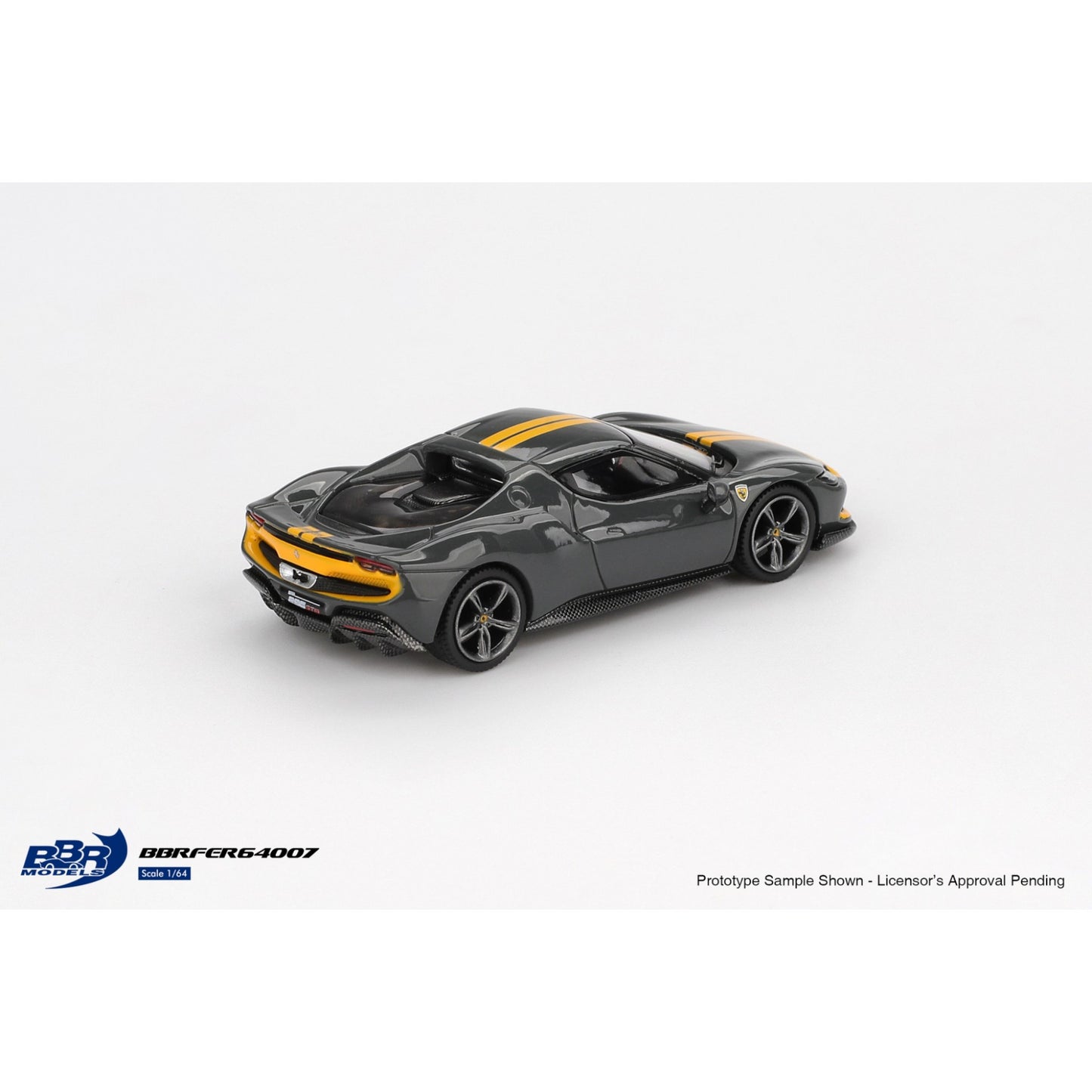BBR - Pre-Order - Ferrari 296 GTB Assetto Fiorano Grigio Scuro - BBRFER64007