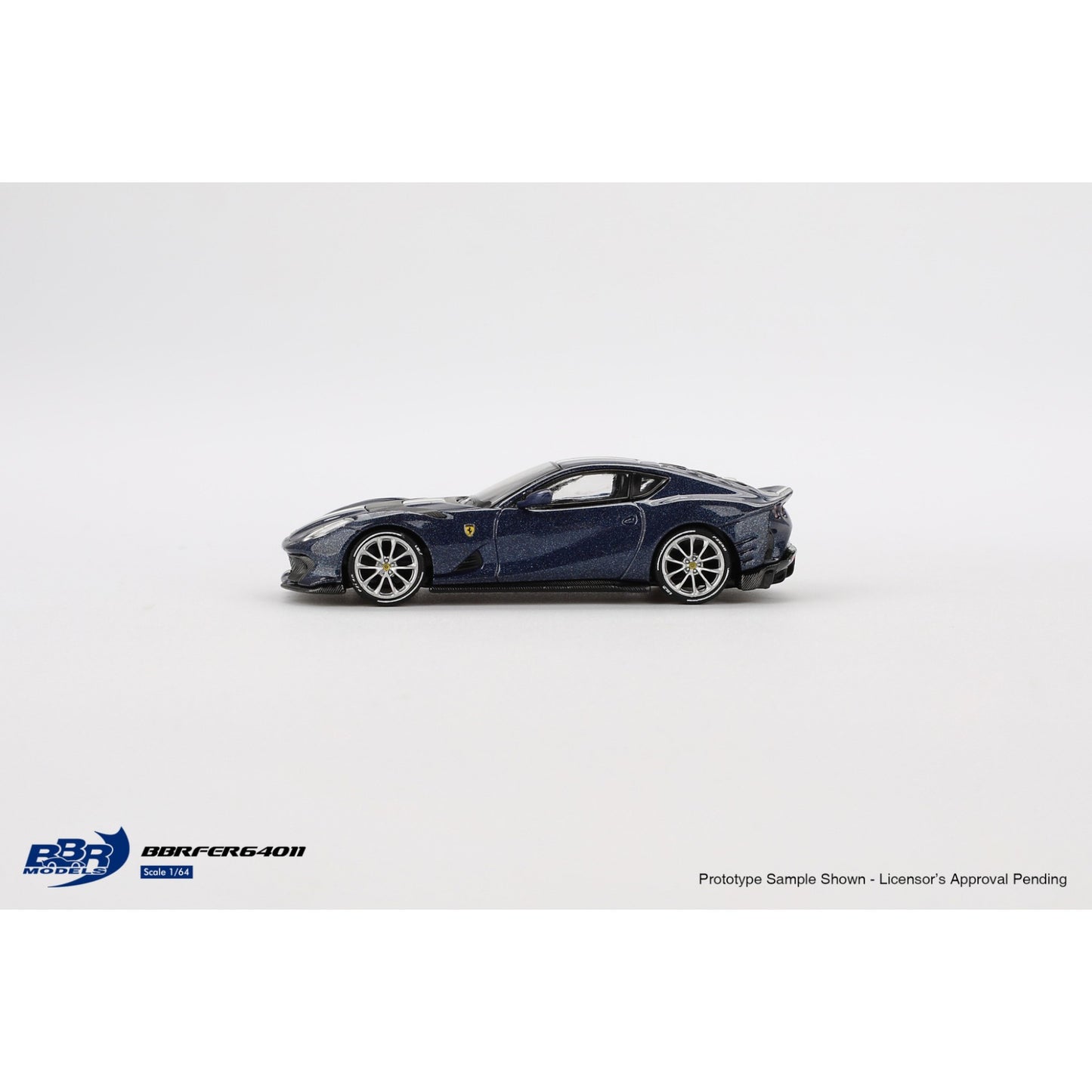 BBR - Pre-Order - 2023 Ferrari 812 Competitizone, Blu Tour De France - BBRFER64011 - 1:64